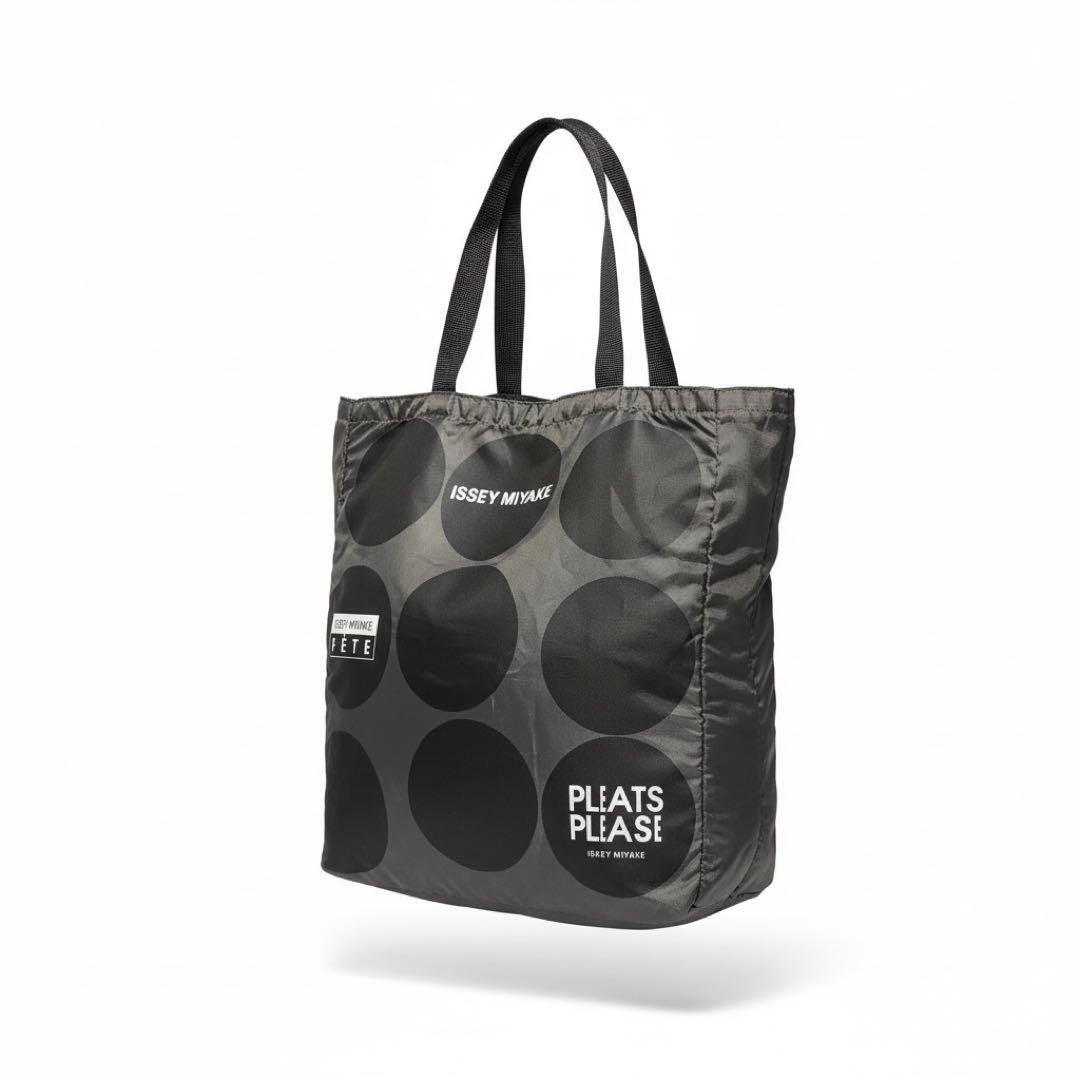 ISSEY MIYAKE Pleats Please Dot Nylon Tote Bag 36×33.5×10.5cm Beautiful Condition
