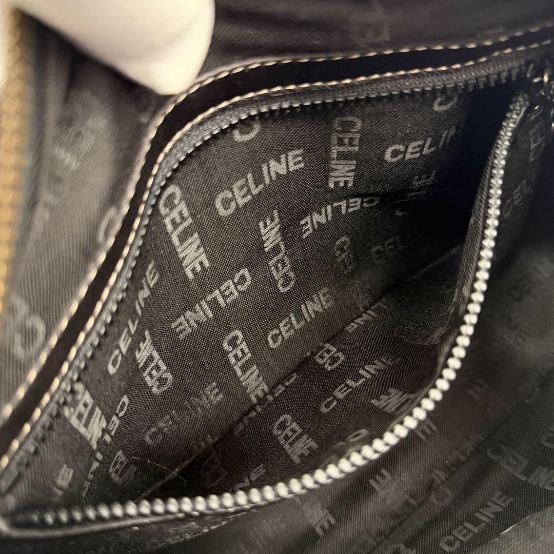 CELINE M94 Vintage Brown Leather Circle Shoulder Bag Women’s Crossbody