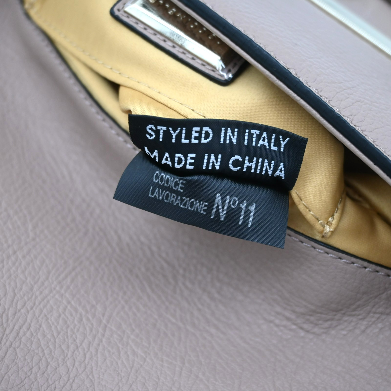 Coccinelle Pink-Beige Celeste Leather Crossbody Bag