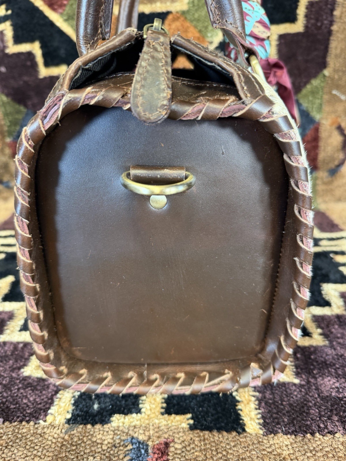 Western Cowhide Medium Speedy/crossbody, decorated, Pockets