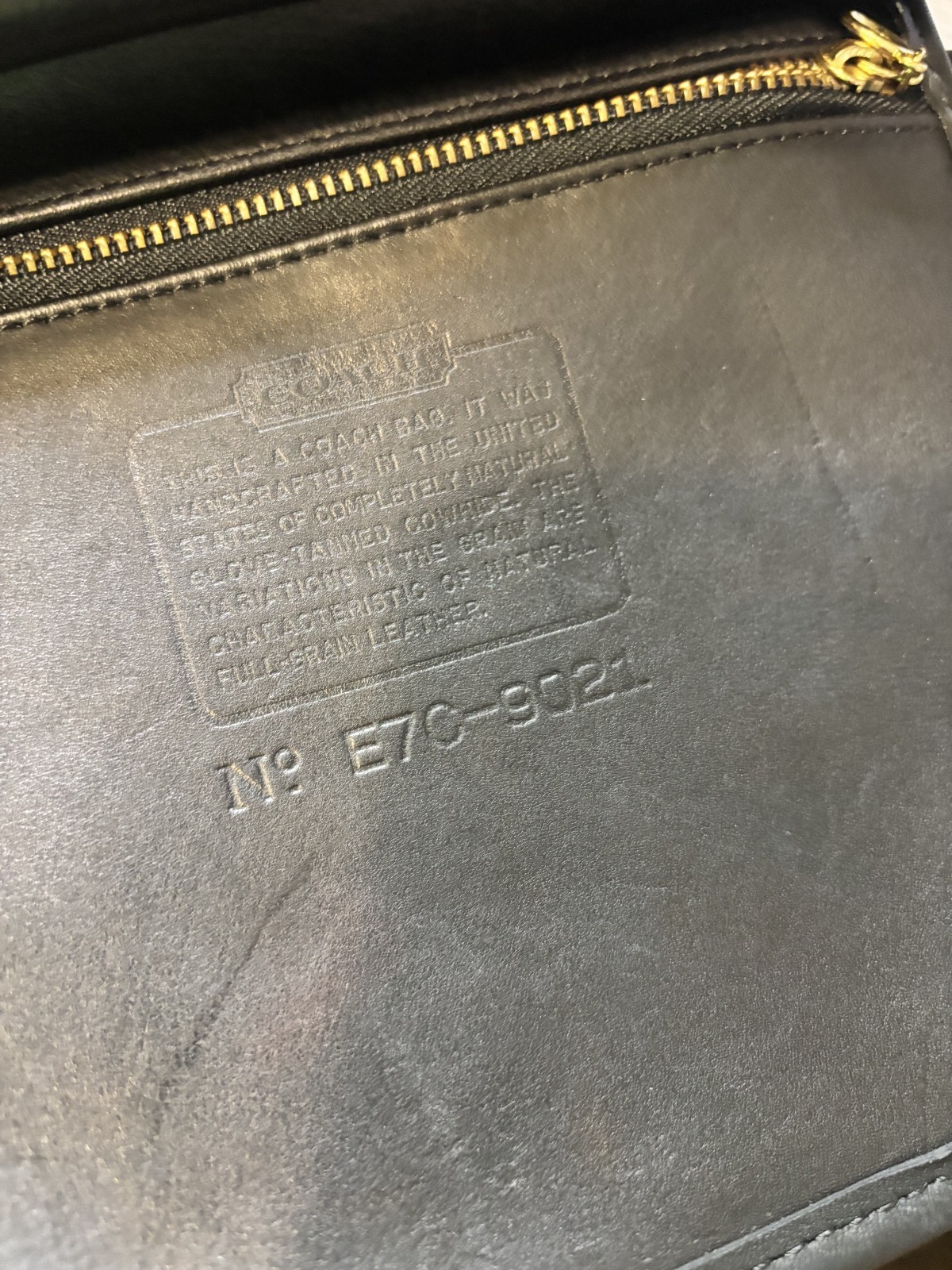 COACH VINTAGE BLACK WESTON SHOPPER 9021 made in 1997