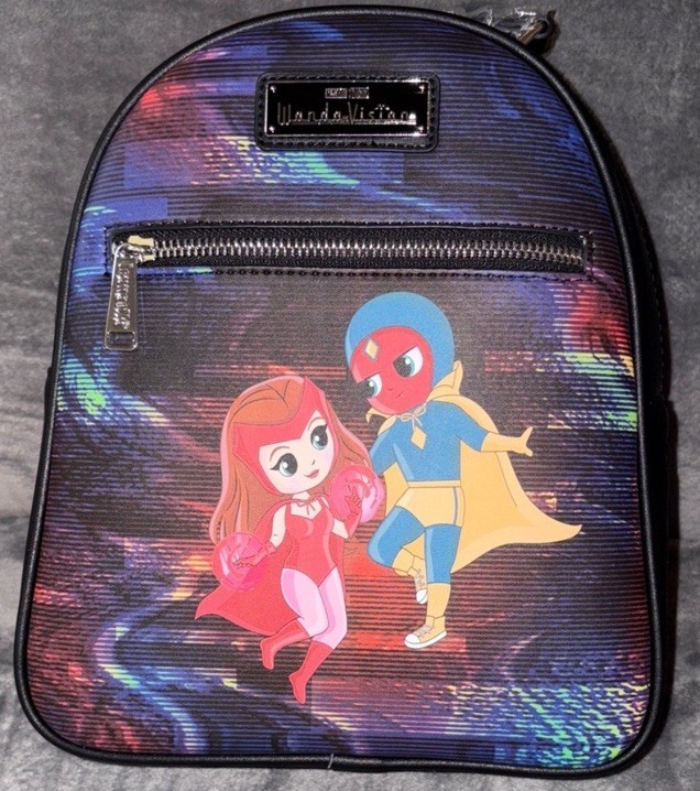 Loungefly Marvel Wanda Vision Chibi Womens Double Strap Shoulder Bag Purse
