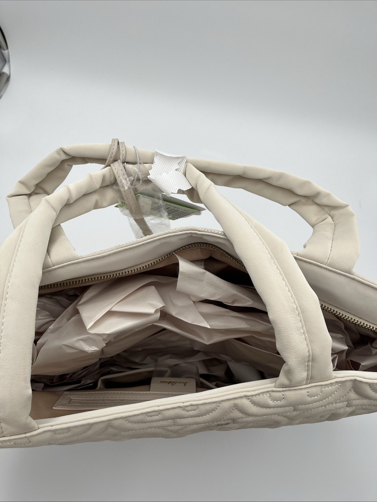 Sam Edelman Ethyl Top Zip Medium East West Tote – Ivory