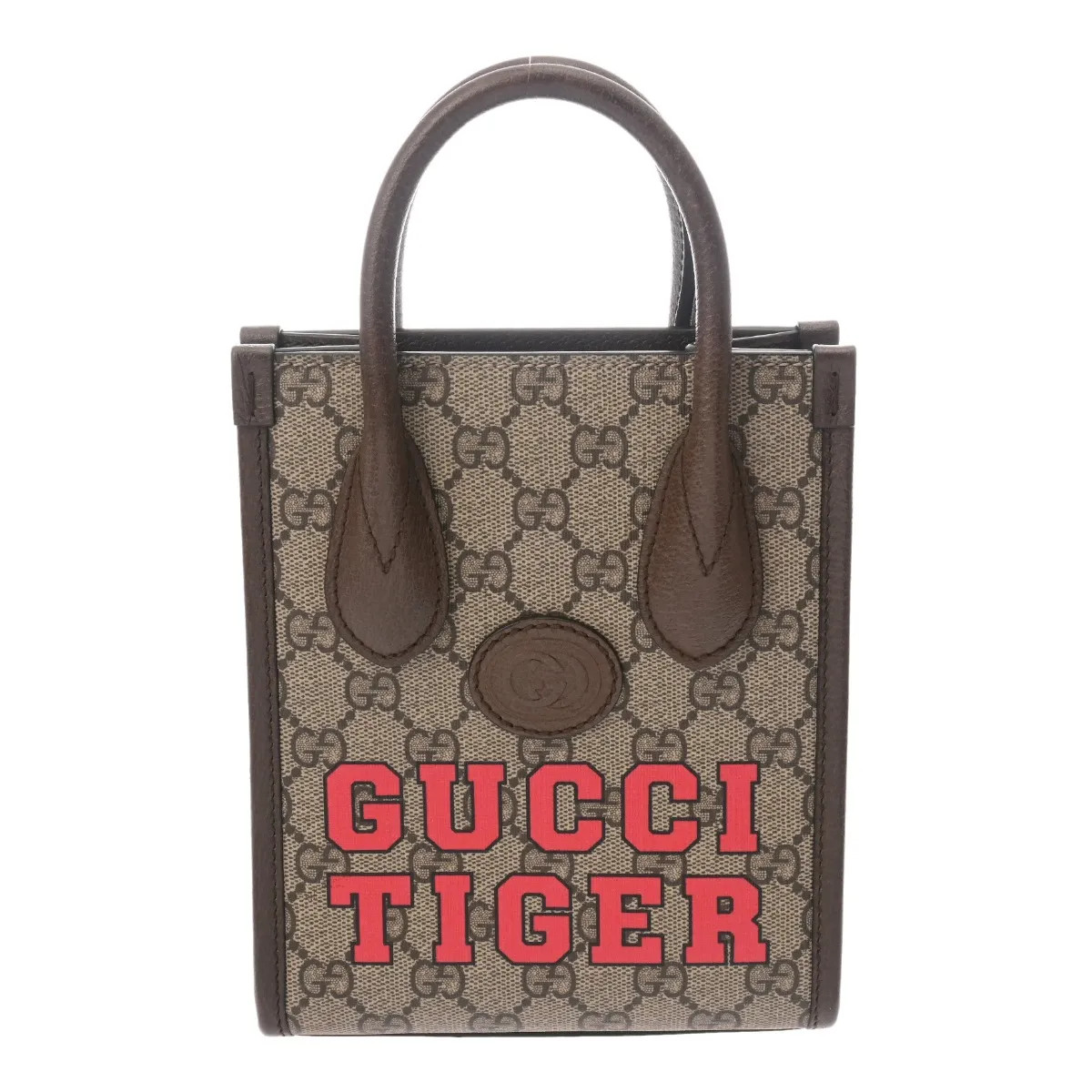 Gucci GUCCI TIGER 671623 Tote Bag Brown #WB2871