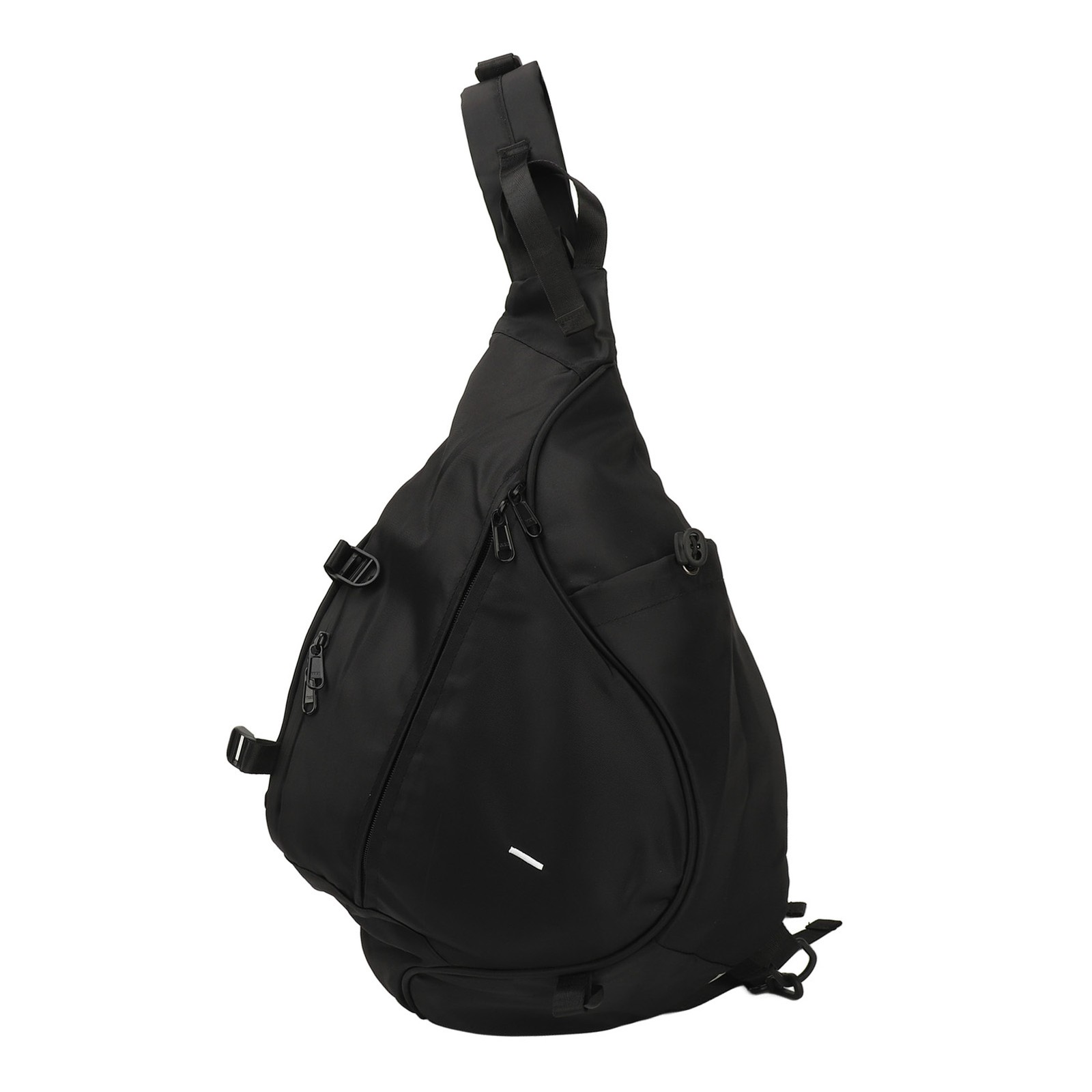 Large Black Sling Bag Waterproof Sling Backpack Oxford Fabric Outdoor Sports