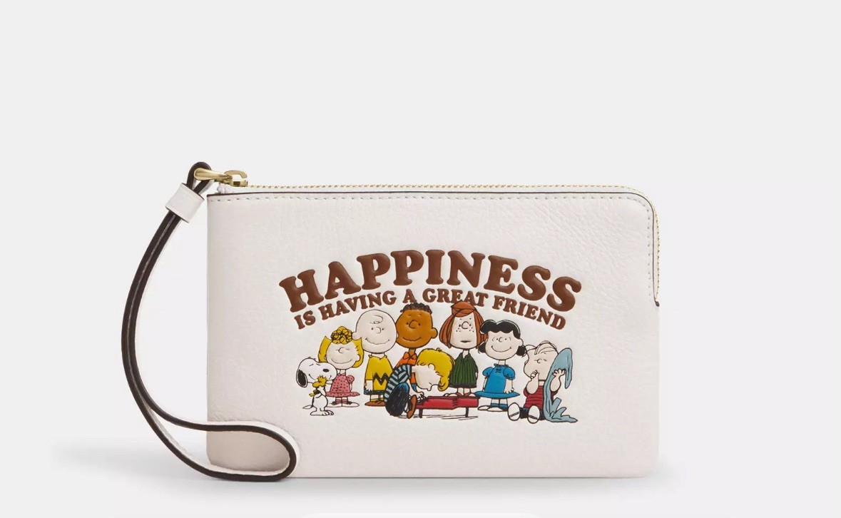 Coach X Peanuts Corner Zip Wristlet NWT CBP29