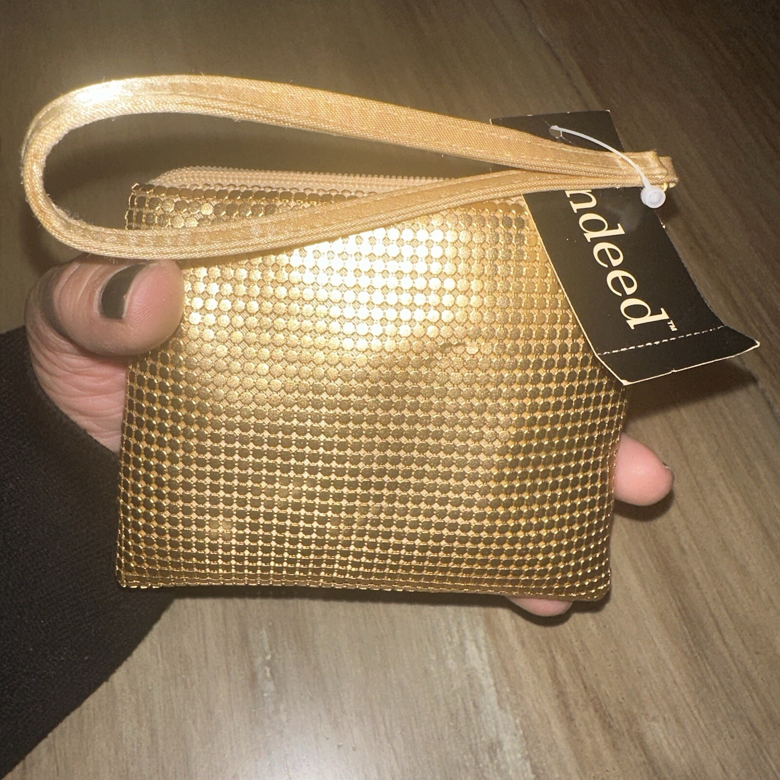 Indeed – Gold Mesh Wristlet – Small