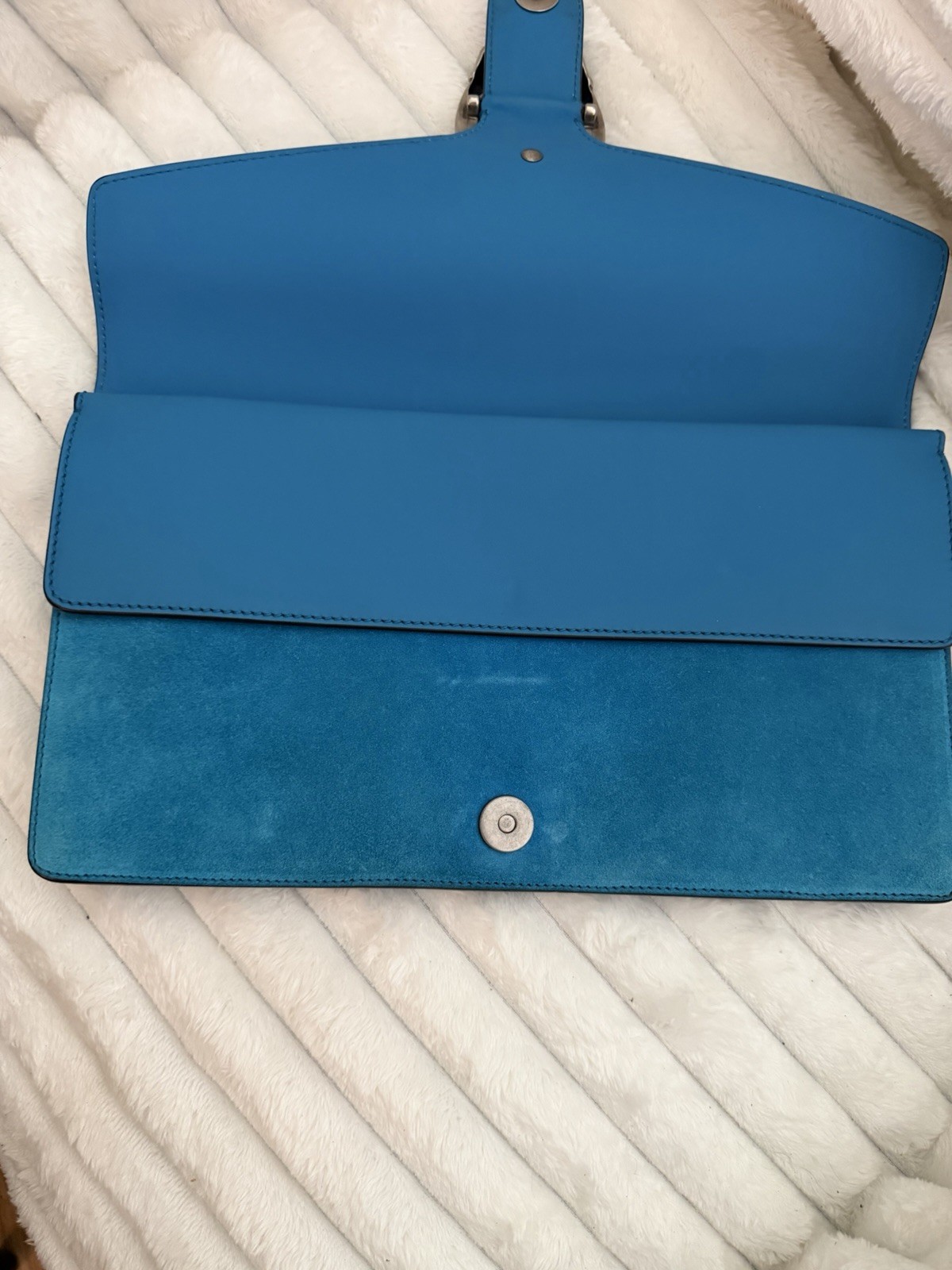 Gucci Dionysus Suede Envelope Clutch with Antique Silver-Tone Hardware