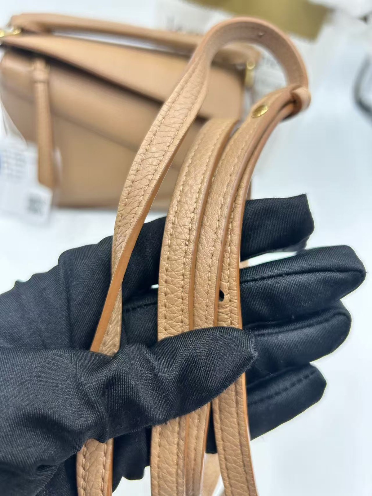 Loewe Puzzle Mini Bag Calfskin Caramel Tan Gold Hardware Spain