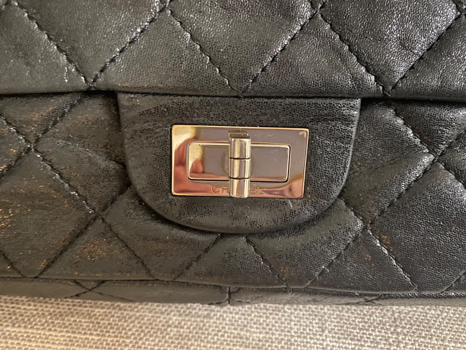 Chanel Geometric Flap Bag Quilted Lambskin Large