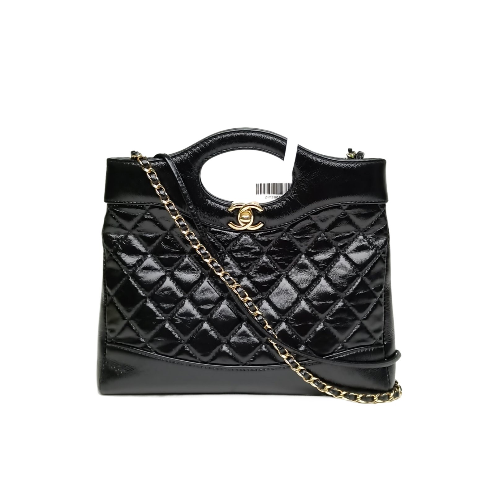 CHANEL 31Bag 24B 23*22cm Black Lambskin Crossbody Bag