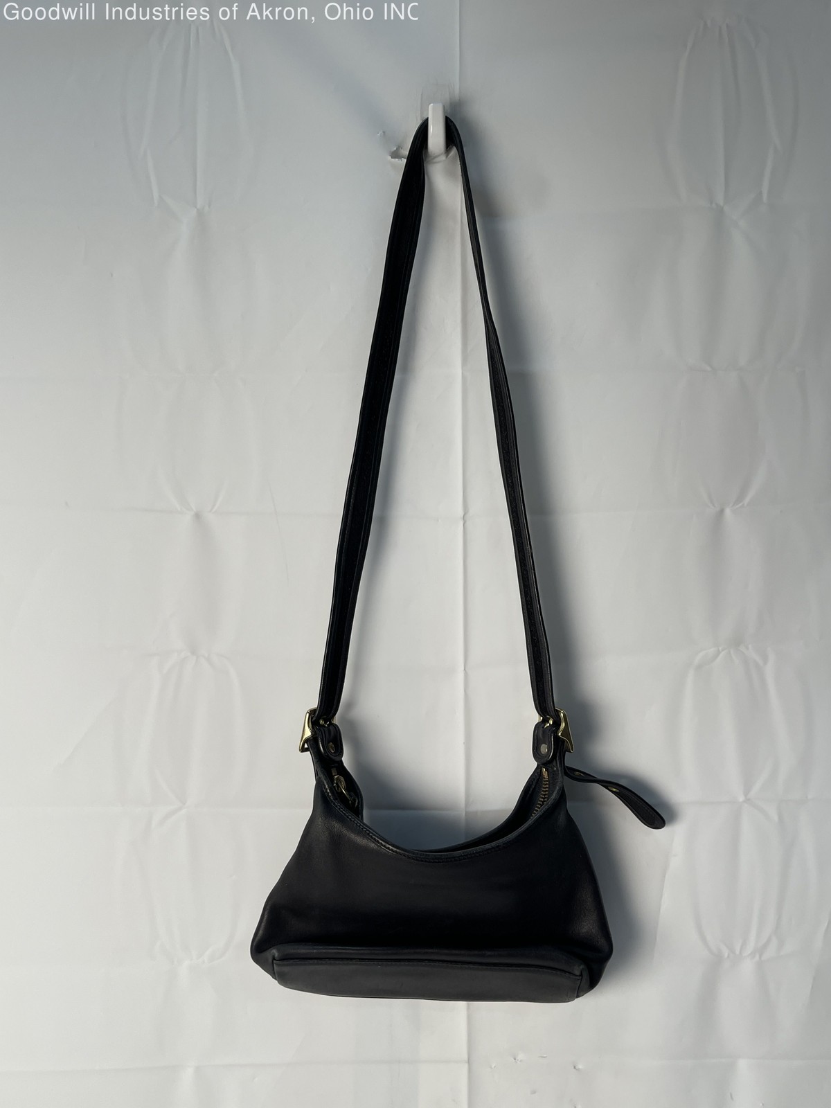 Gently Loved Certified Authentic Black Vintage Coach Leather Cross Body Handbag