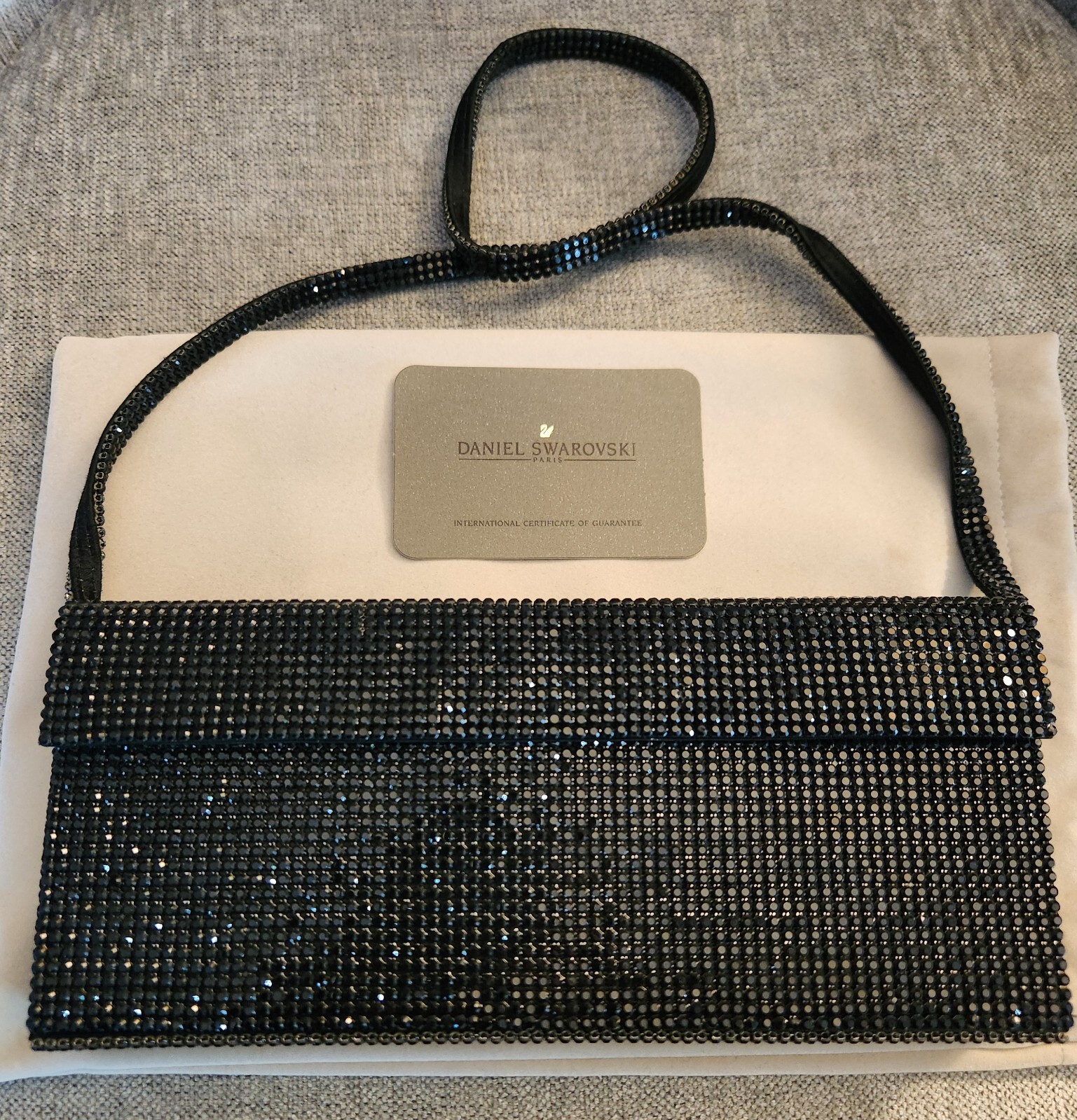 Swarovski Rare Daniel Paris Black Crystal Embellished Evening Bag
