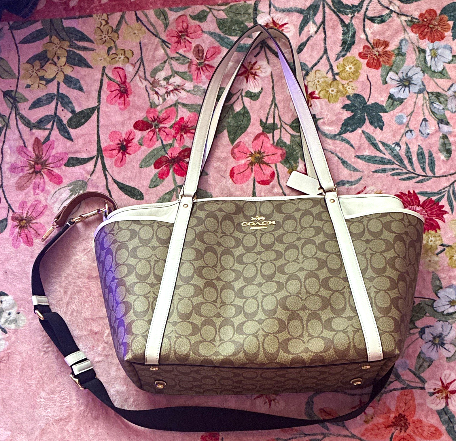 Coach Signature Logo Tote/Diaper Bag *Authentic* With Lots of Storage Space