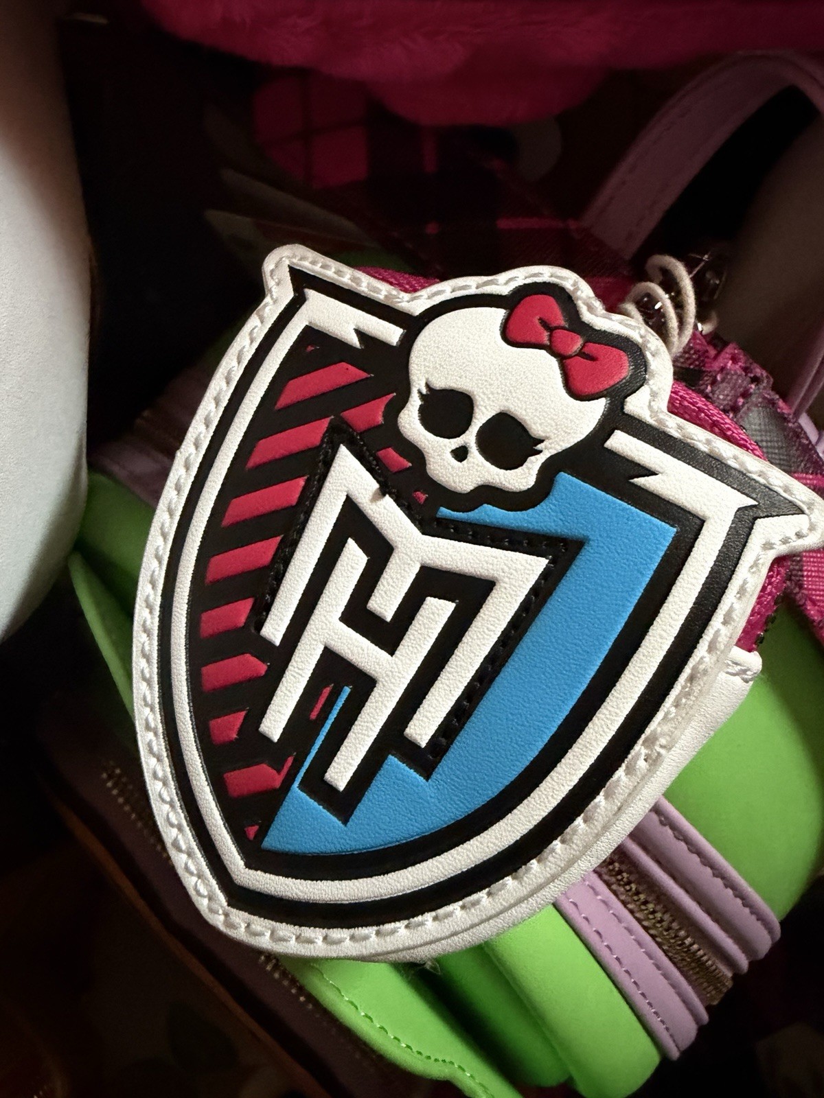 Loungefly Monster High Skullette Figural Crossbody Bag W/ Coin Purse