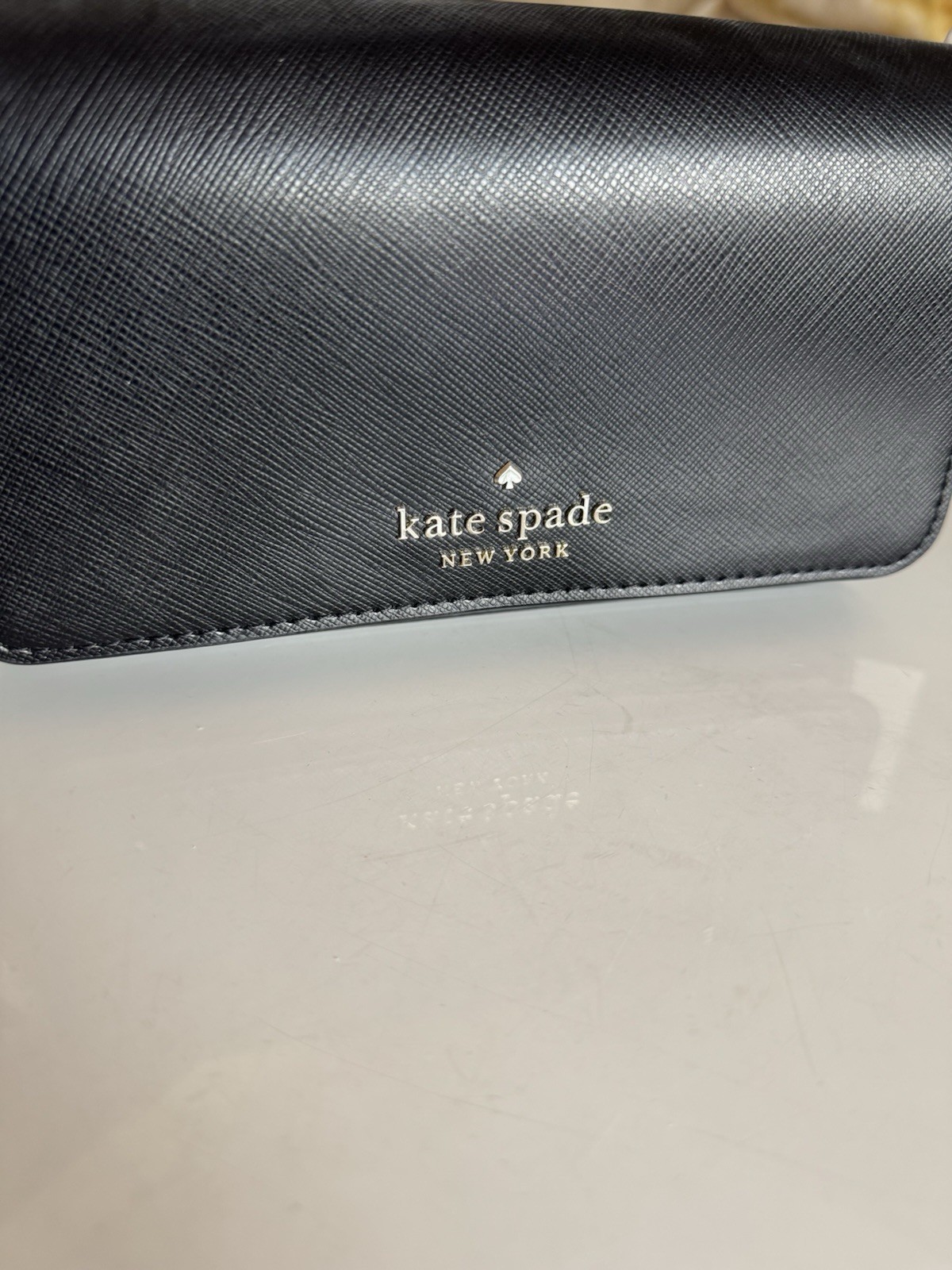 NWT BLACK KATE SPADE SMALL FLAP STACI CROSSBODY MSRP $239 SILVER HARDWARE