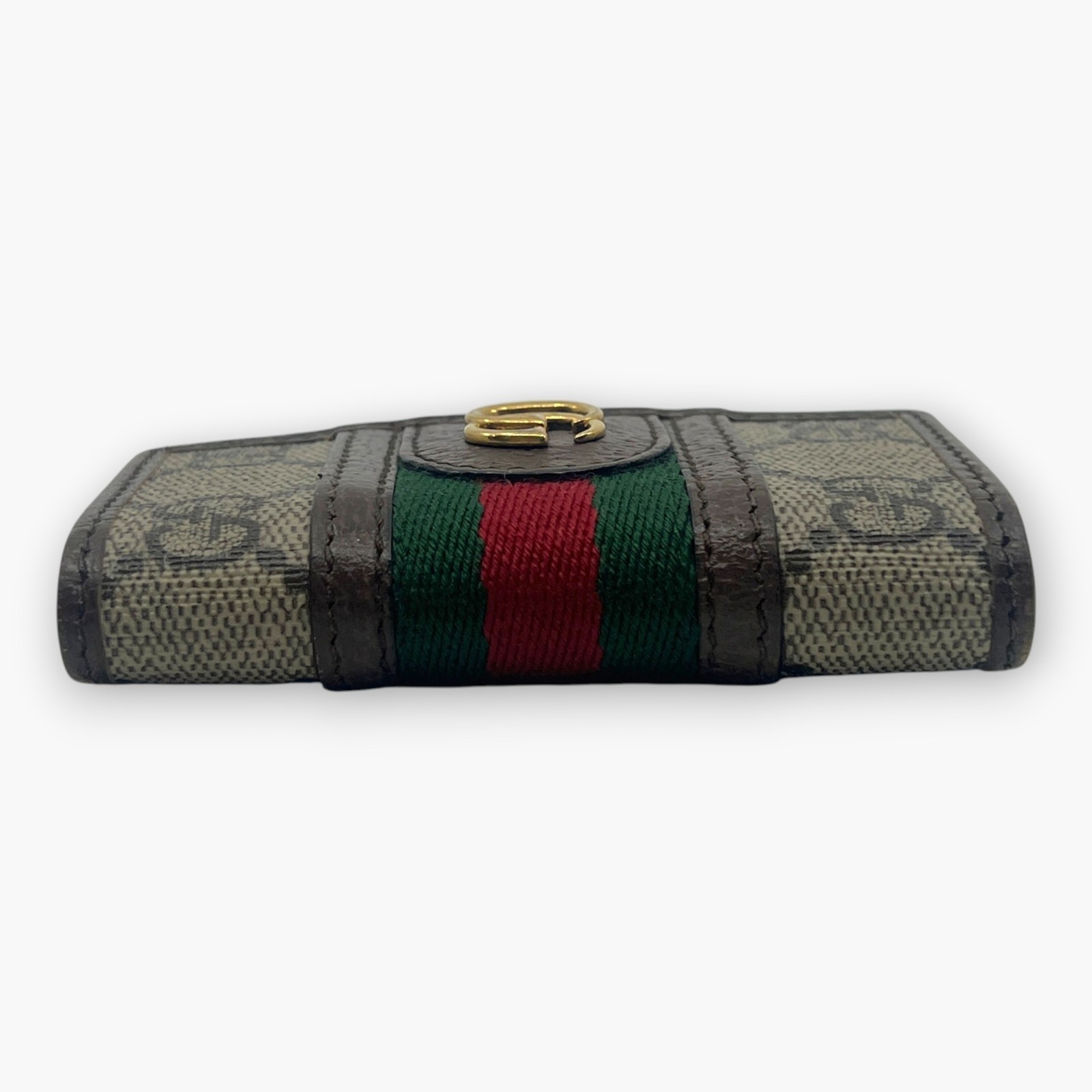 Gucci Ophidia GG Supreme Web Stripe 6-Key Case with Dust Bag