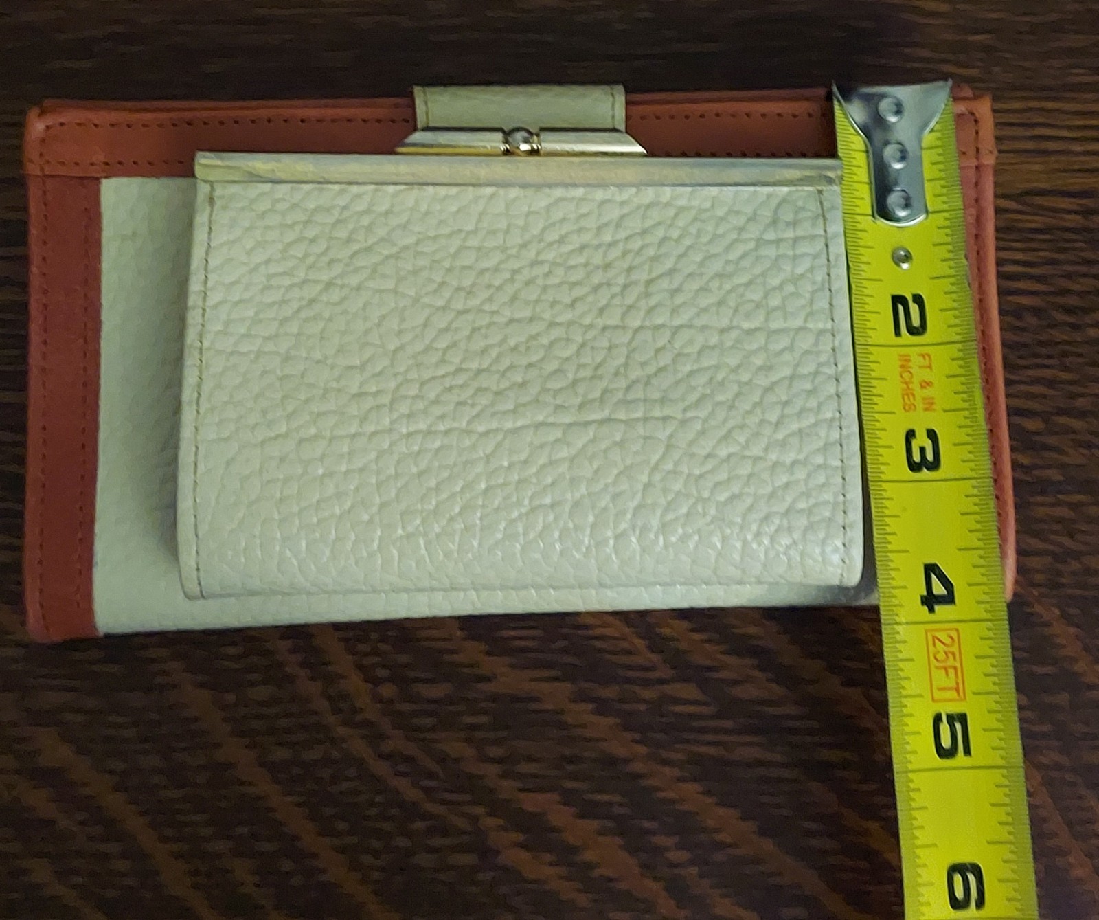 Dooney & Bourke Tan Pebbled Leather Wallet Purse Check Book Cards Coins