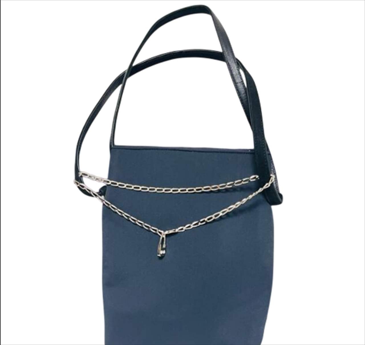 Barry mini Handbag satin-nylon Navy Size: W: 6.7 × H:7.5 in. [Unused]