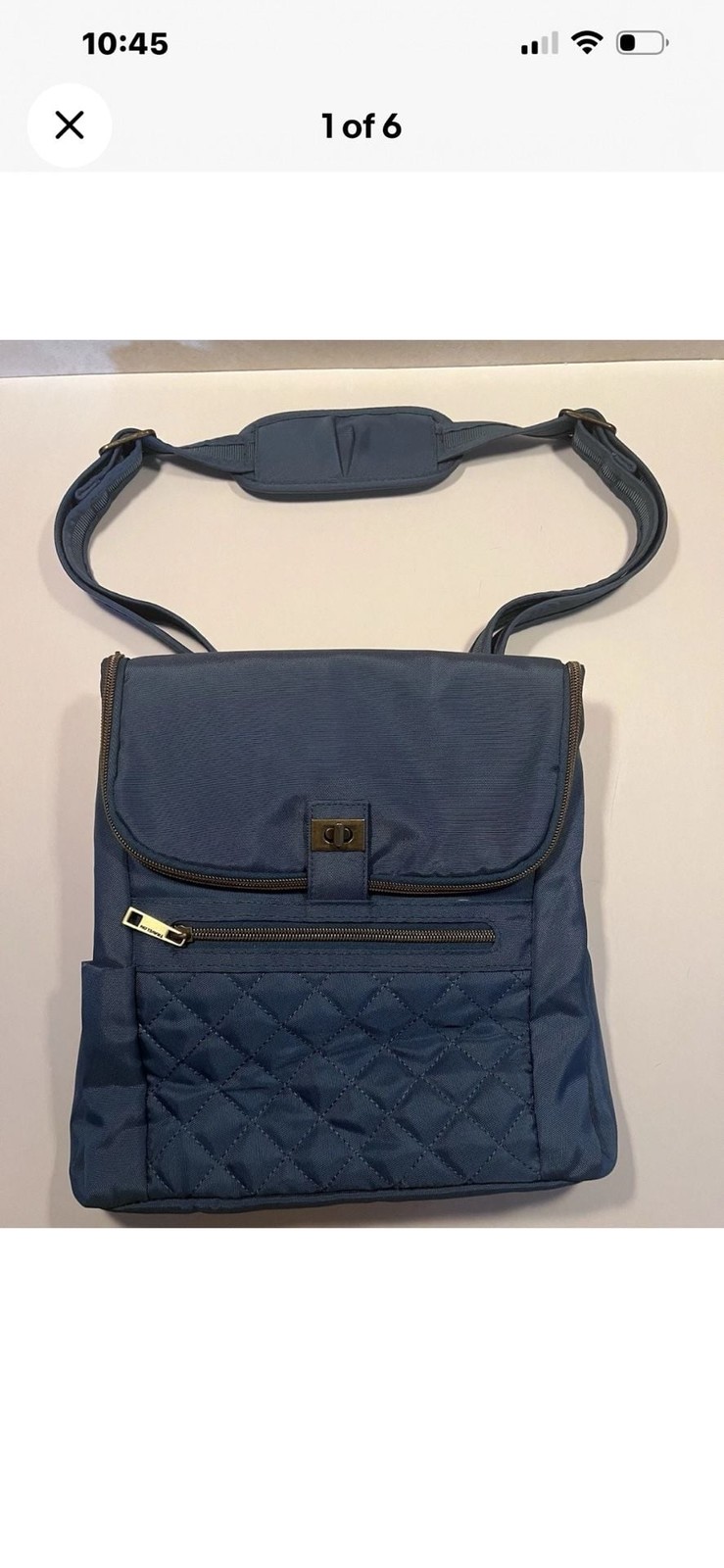 Travelon Anti-Theft Quilted Convertible Backpack and Crossbody Bag