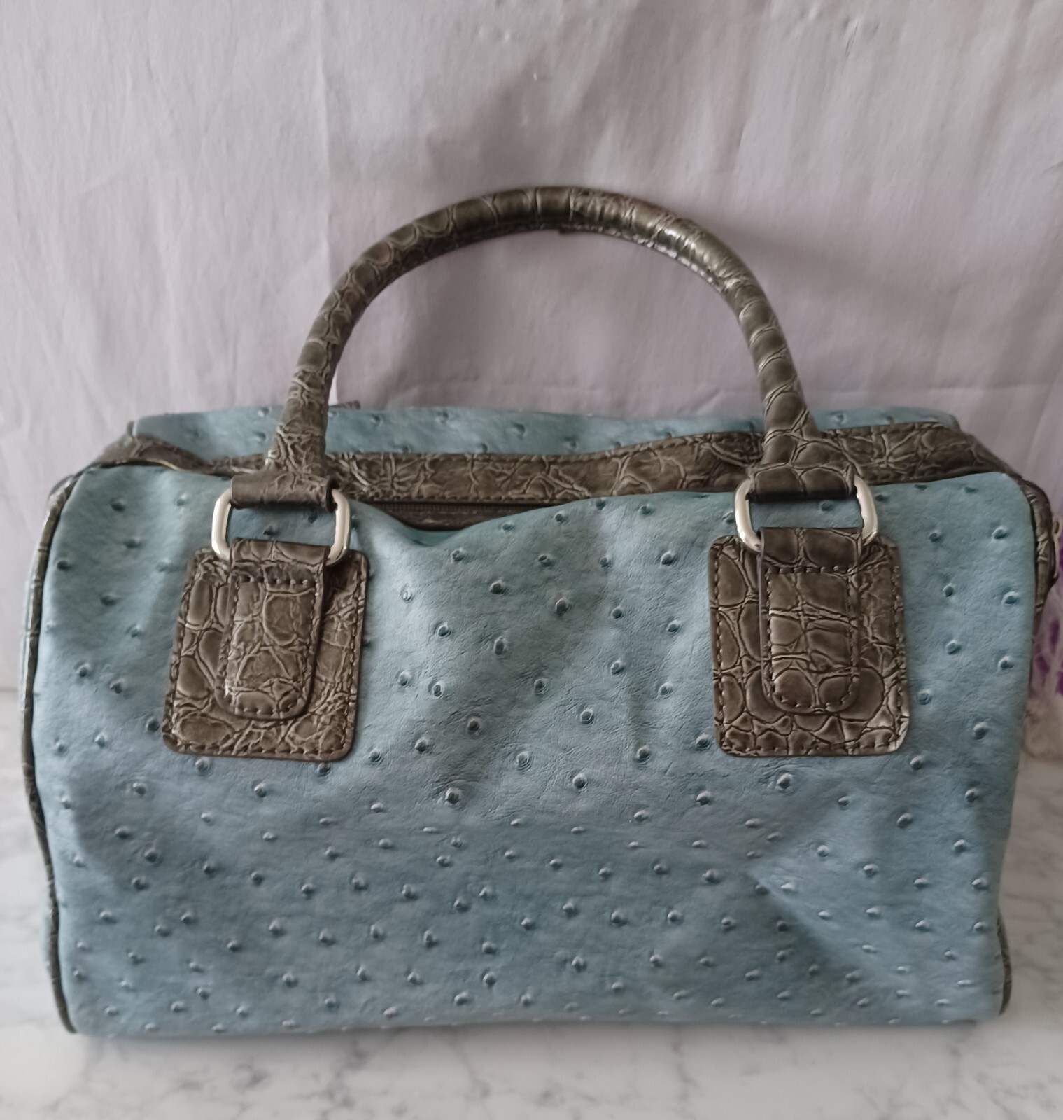 Guess Blue Faux Alligator Bag
