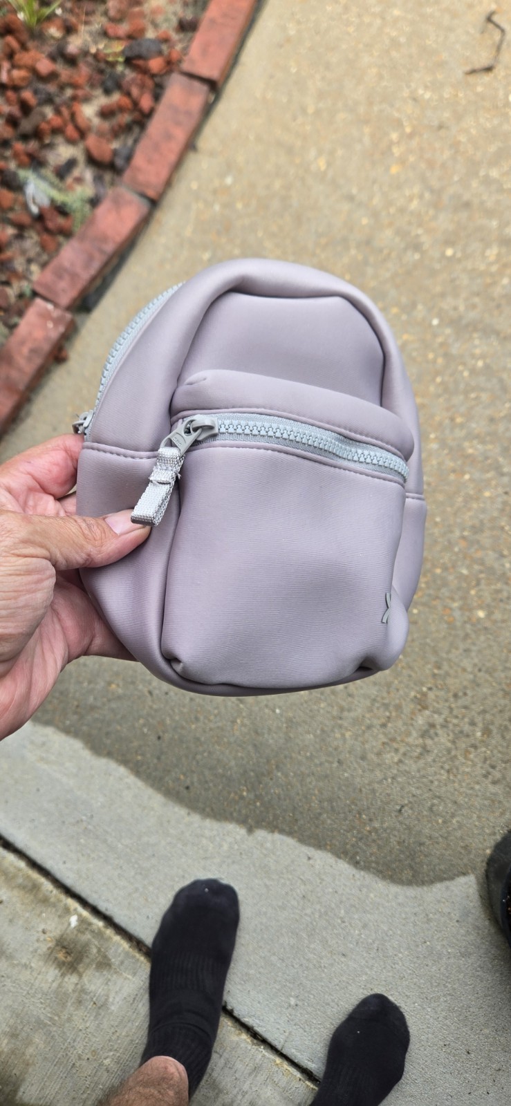 NWT All In Motion Neoprene Mini Backpack Lavender Gray Water Repellent 8.5″