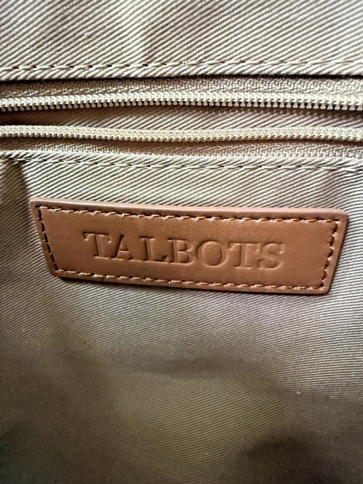 Talbots Woven Leather Hobo Bag Camel Medium-to-Large Size (12x11x5 inches)