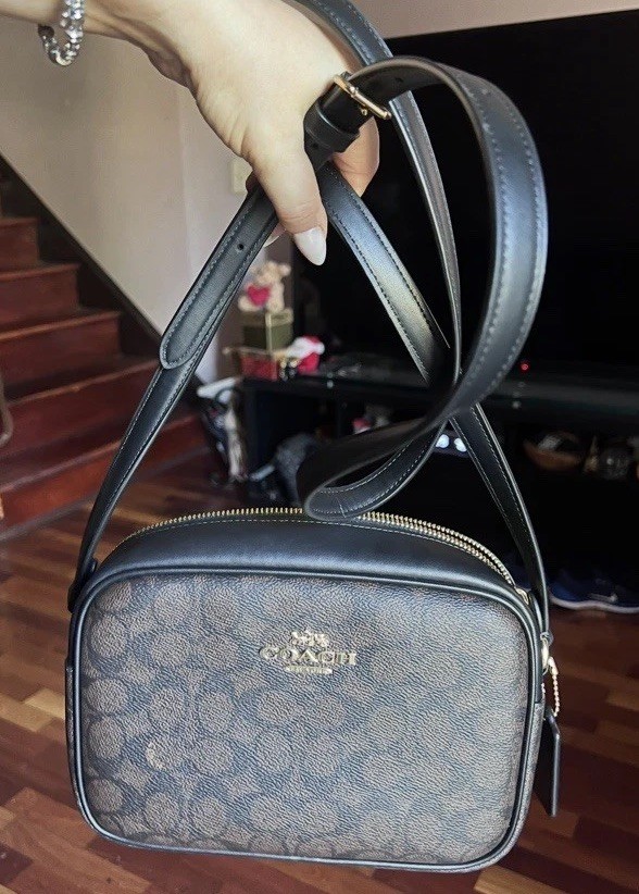 Coach Jamie Camera Bag In Signature Canvas Brown/Black