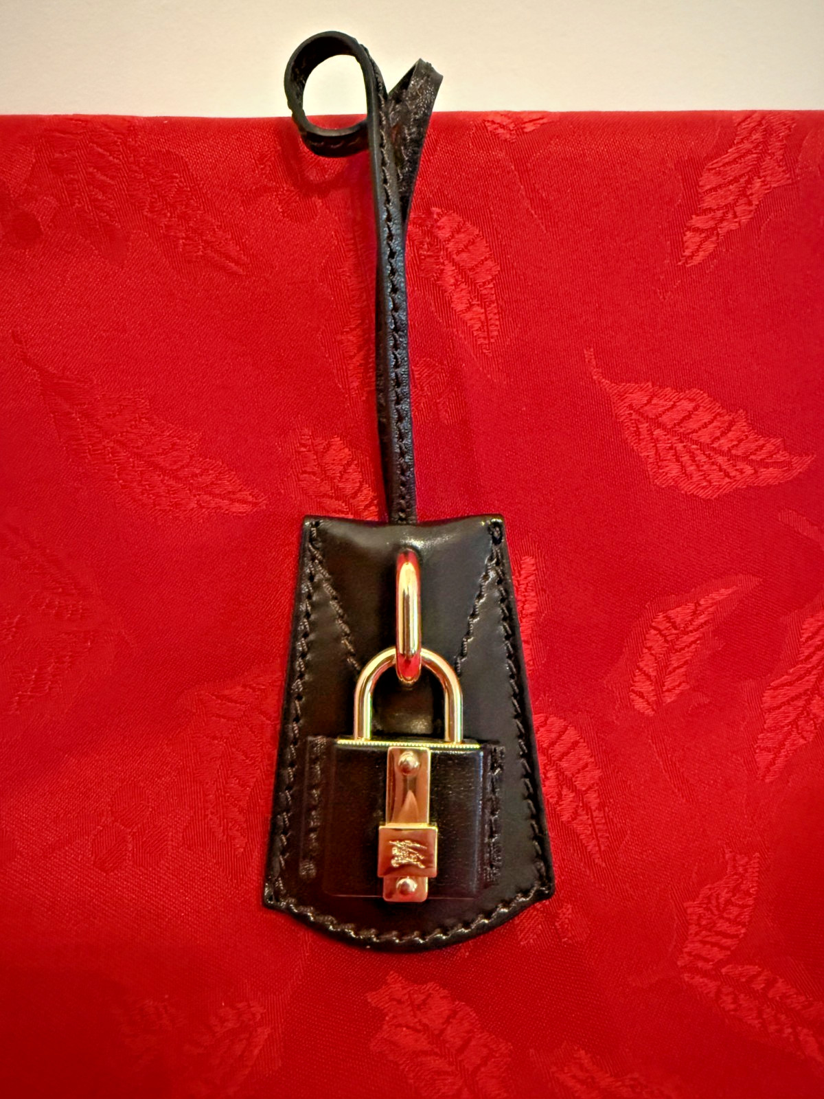 Burberry Lock and Key Clochette Keychain–Dark Brown Leather