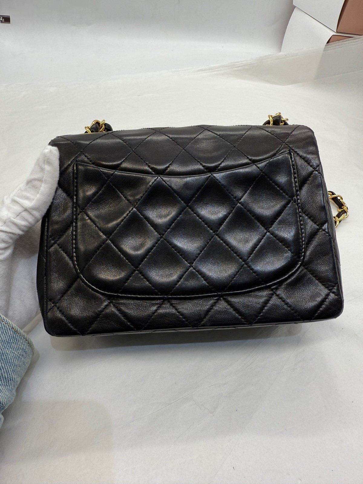 Chanel Caviar Black Leather Classic Chain Flap Crossbody Shoulder Bag