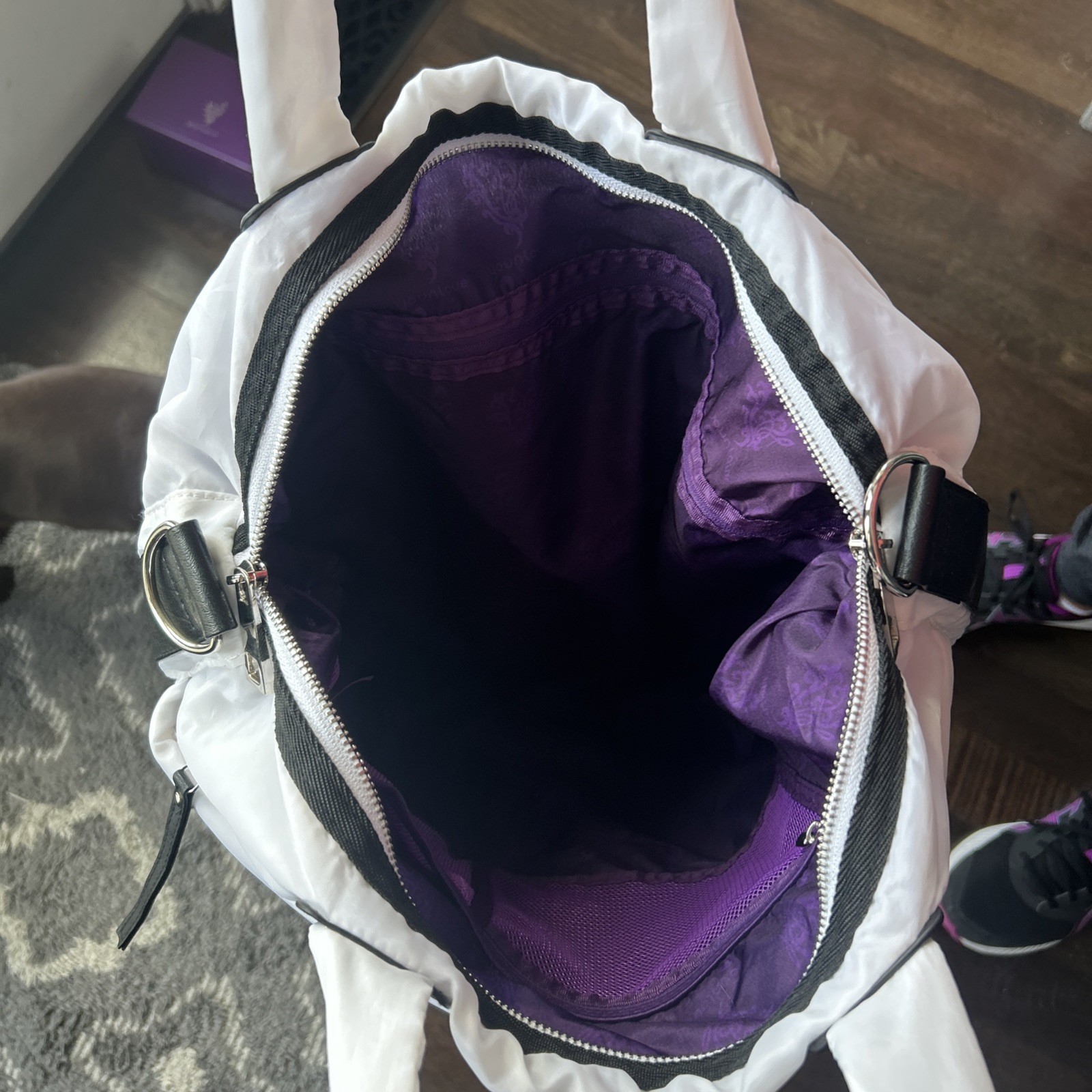 Younique Convention Swag Crossbody Bag Tote Large White