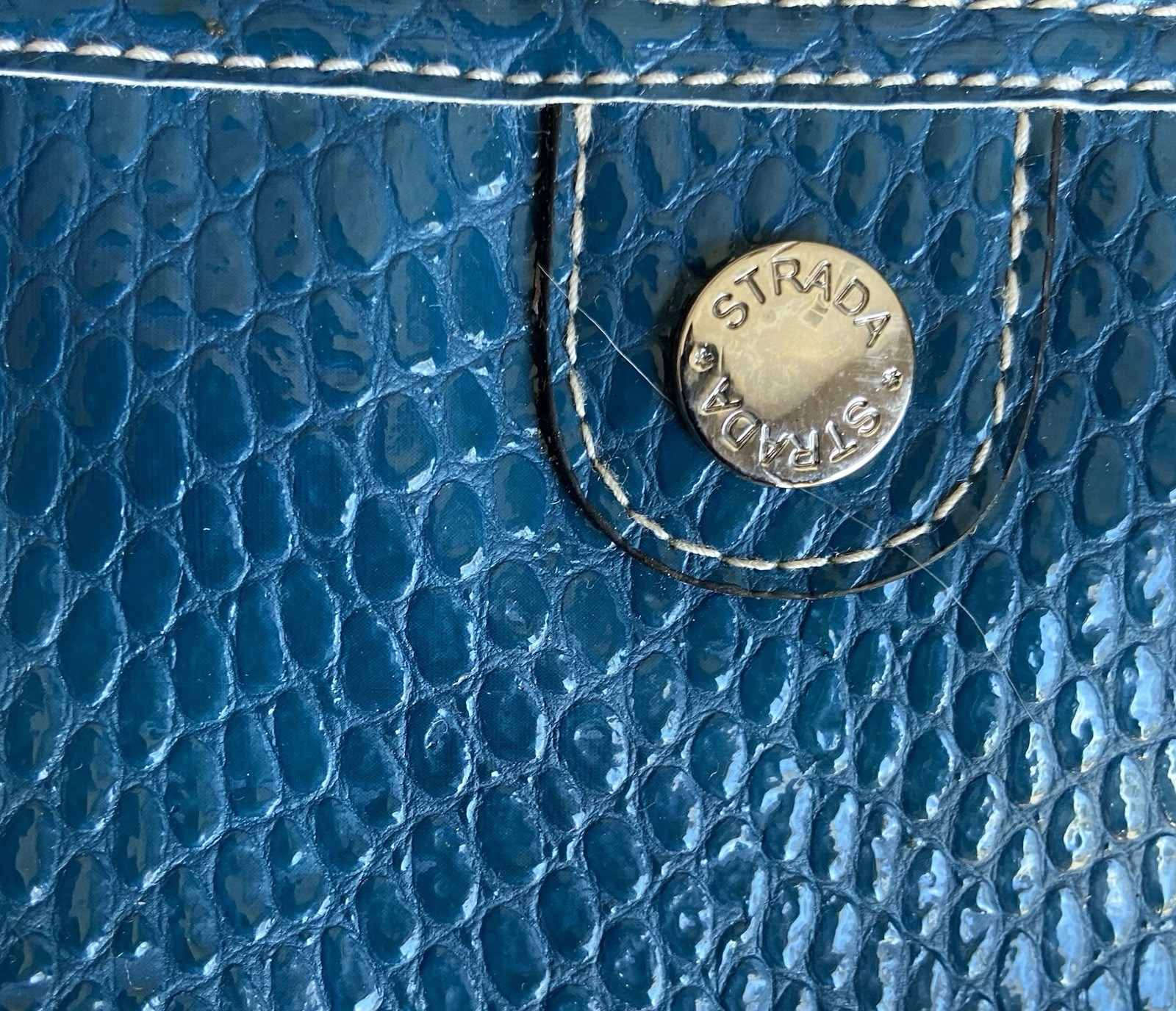 Strada Turquoise Wristlet W/Charms Inside Pocket Polyvinyl chloride (Vinyl)