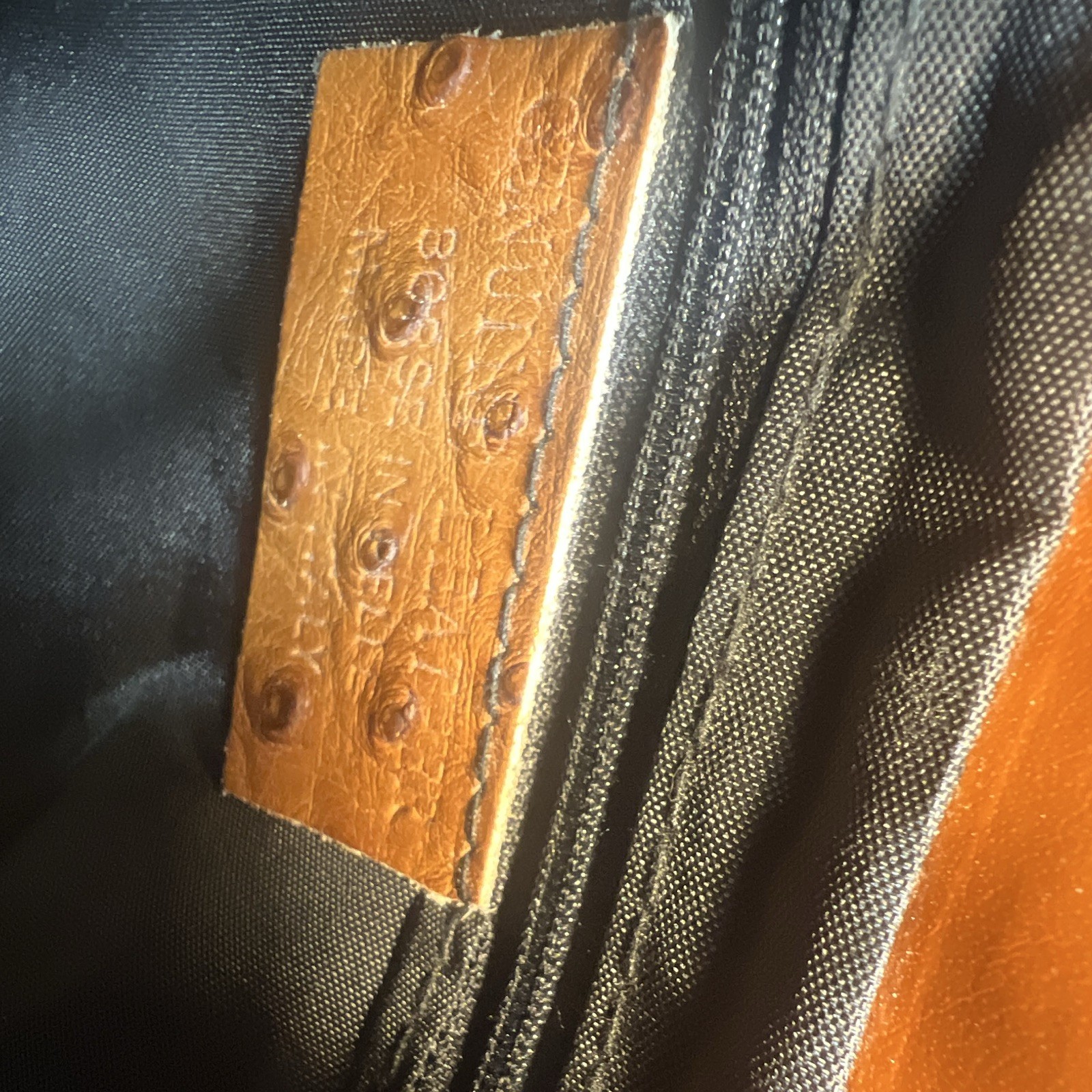 Vintage Borse In Pelle Made In Italy Ostrich Leather Purse – Genuine Leather