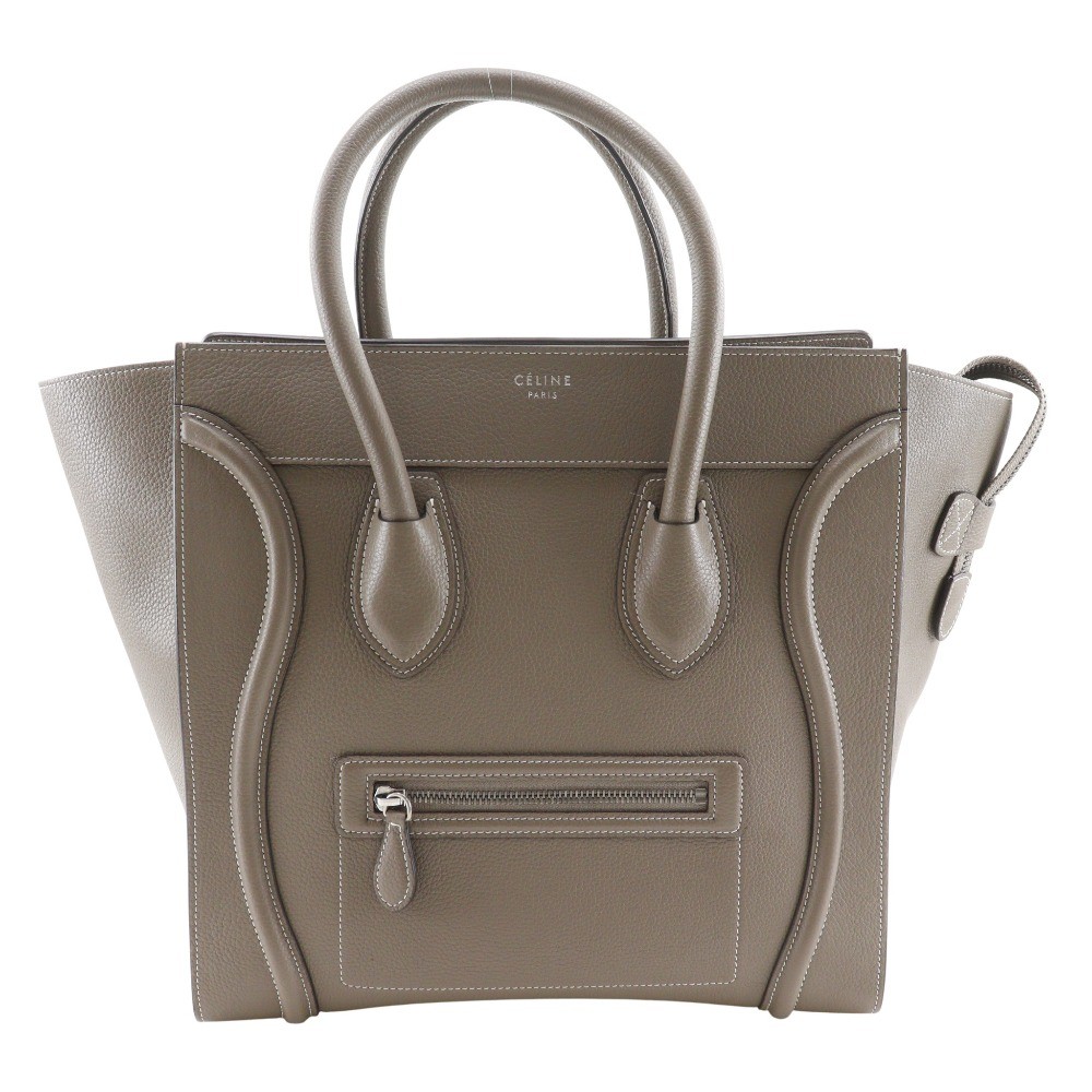CELINE Luggage mini shopper Handbag 165213DRU.09SO gray Calfskin Women