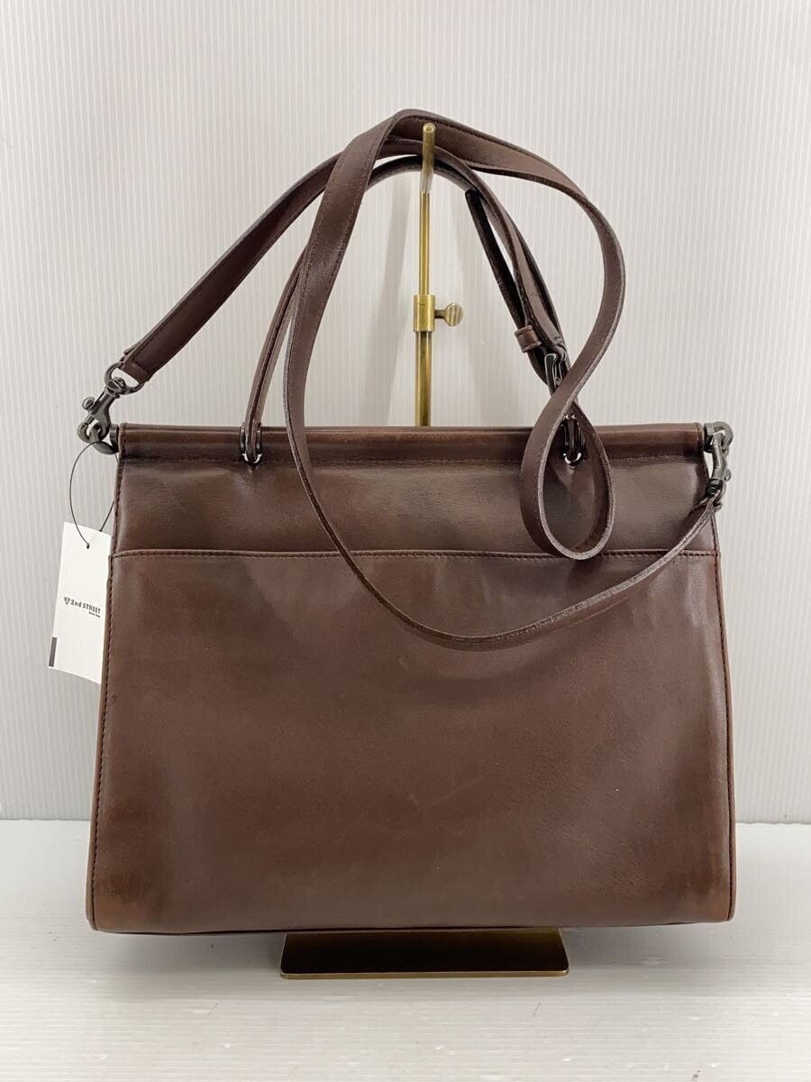 COACH Brown Leather Vintage Handbag Double Handle 1037 9185 Women 27.5cm