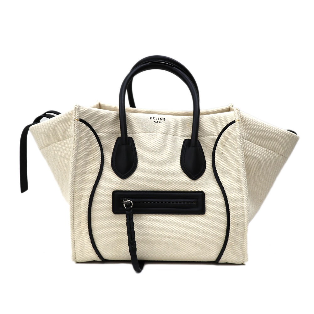 Celine Luggage Phantom 180502AQ.01WB Canvas Black Bag Women’s #KNB6688