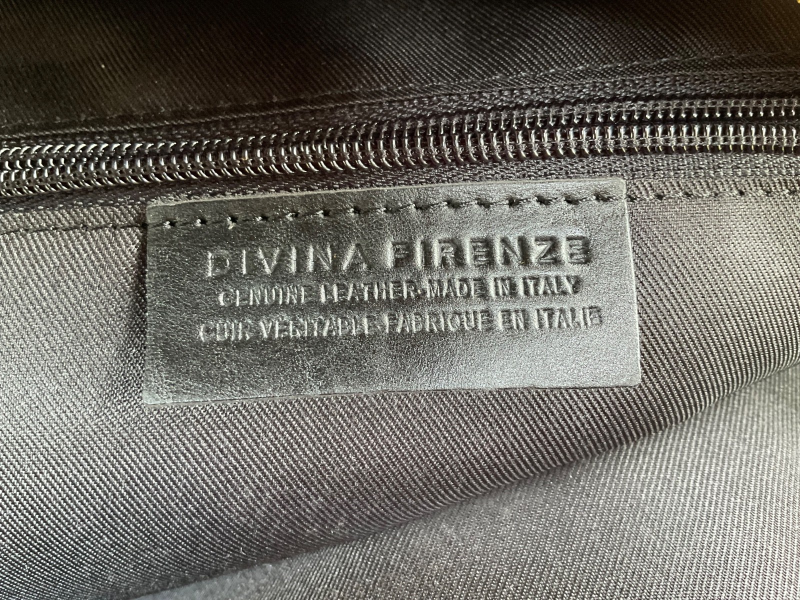 NWOUTTAGS DIVINA FIRENZE MADE IN ITALY XL CARRYON SATCHEL BAG CAMEL LTHR