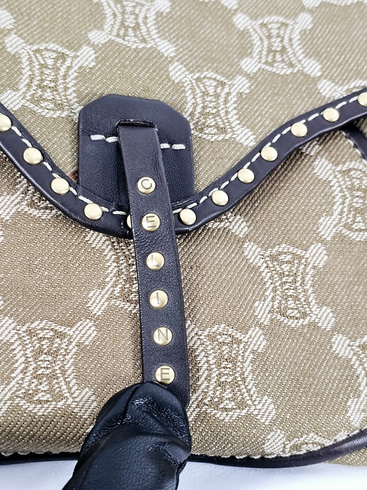 Celine Triomphe Denim Poulbot Bag