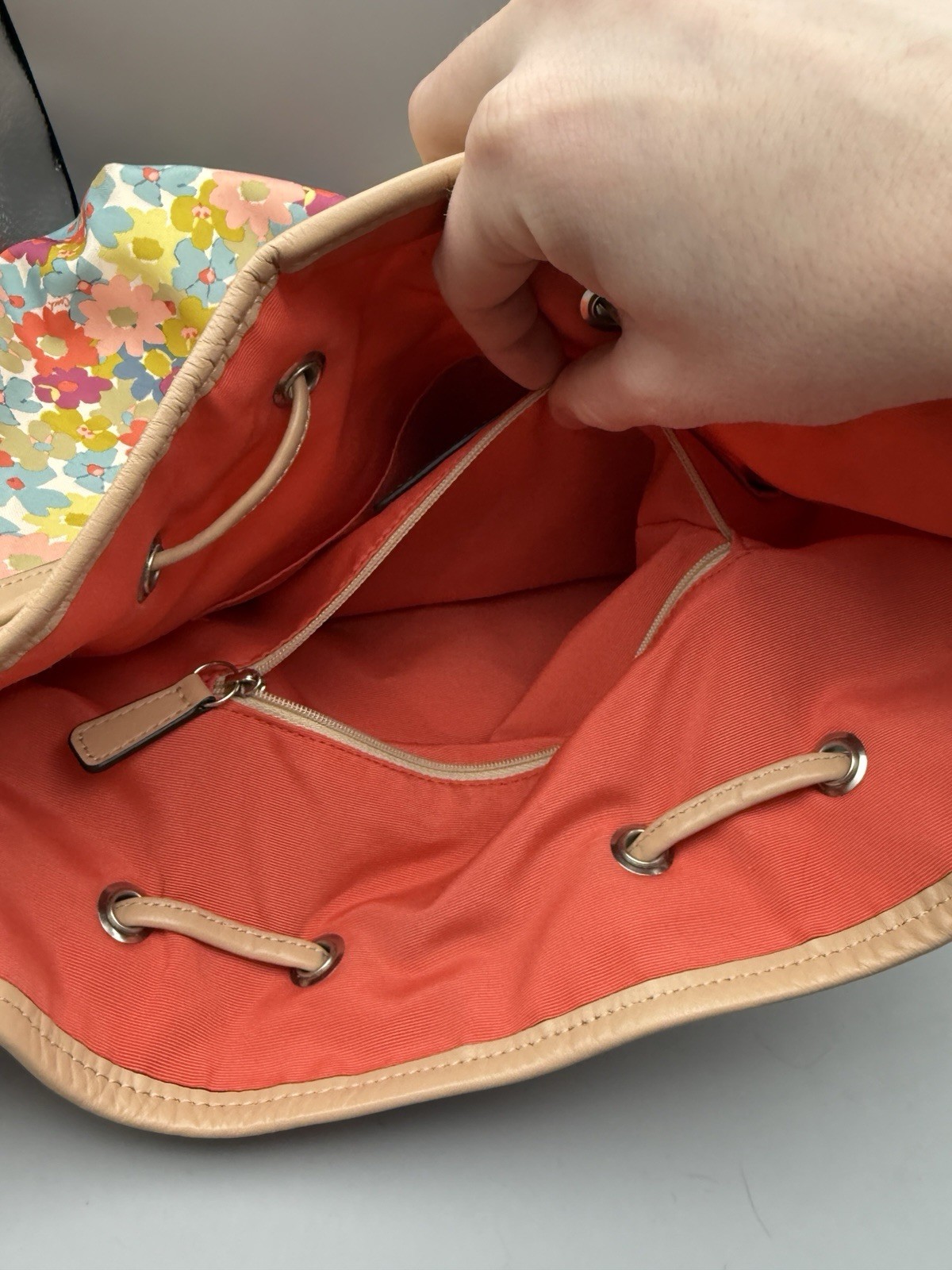 Coach Peyton Floral Print Coated Canvas & Leather Large Multicolor Bag F28922