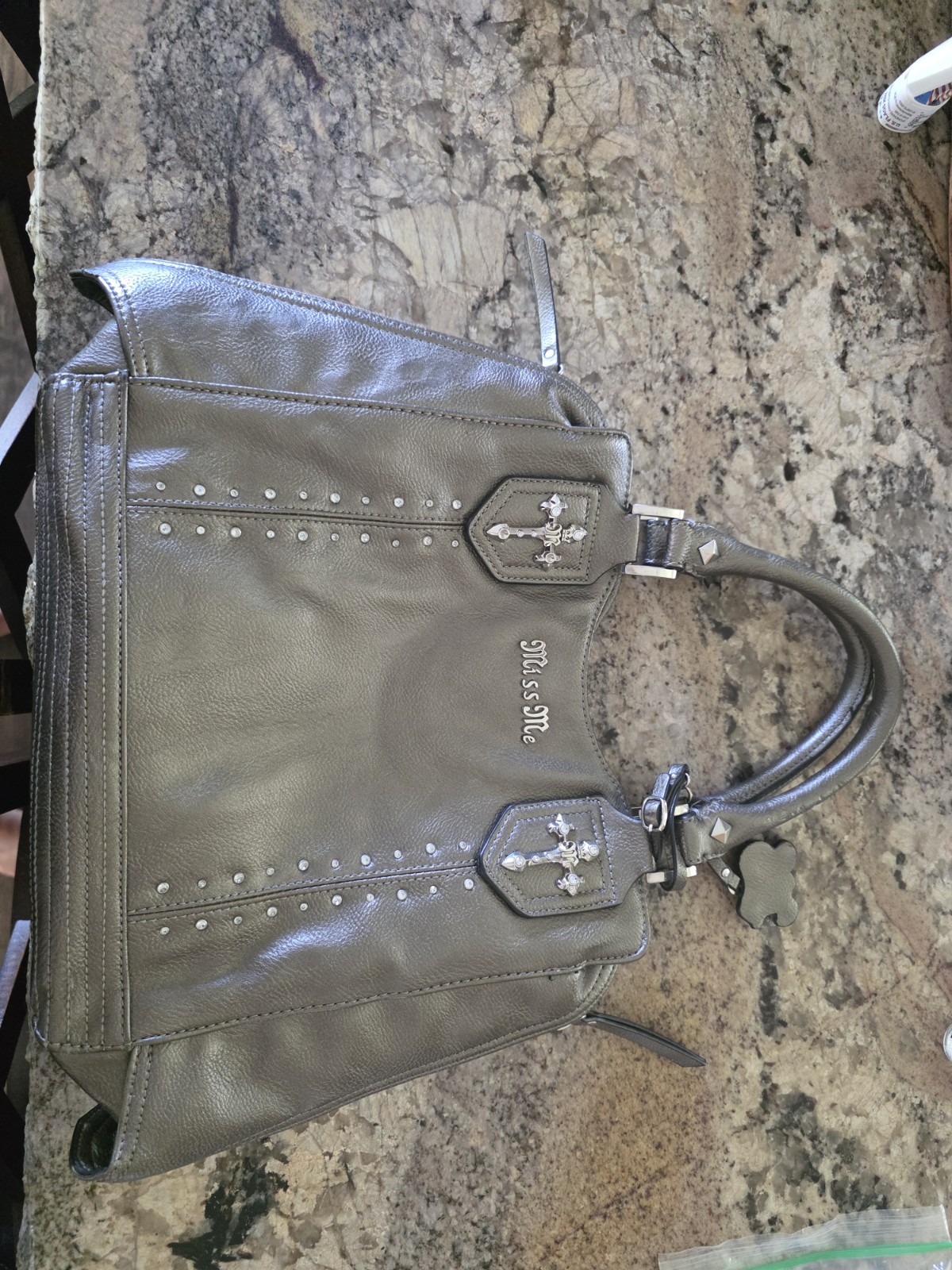 Miss Me Studded Leather Shoulder Bag Women