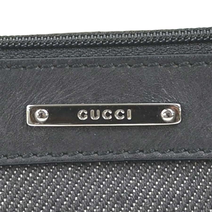 Auth GUCCI Sherry Line Handbag Black Leather/Canvas – r10510n