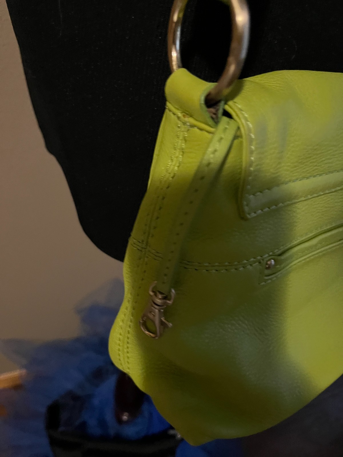 Michael Kors Green Leather Crossbody Shoulder Bag Purse Adjustable Strap