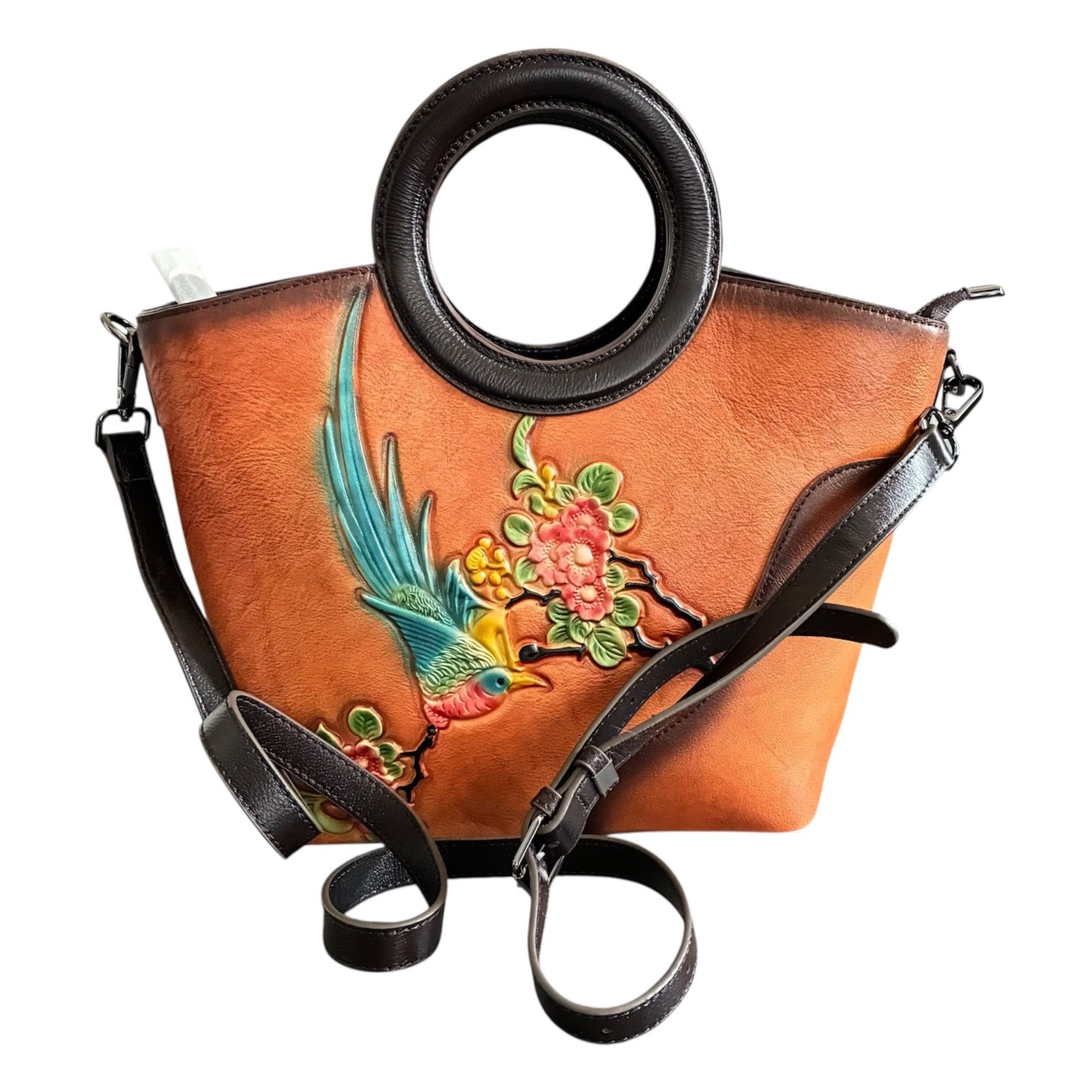 Retro Bird and Floral Tote Bag