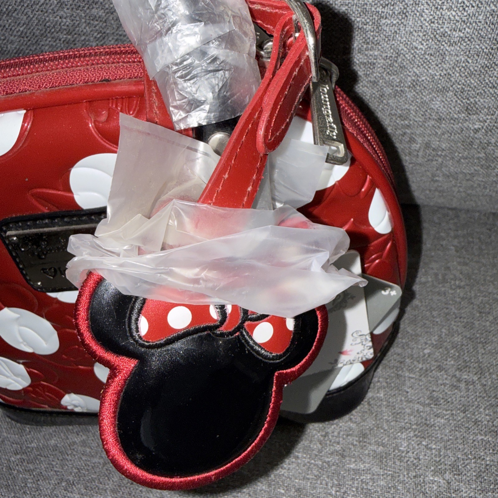 Rare Minnie Mouse Loungefly Purse Red/White Polka Dots NWT￼