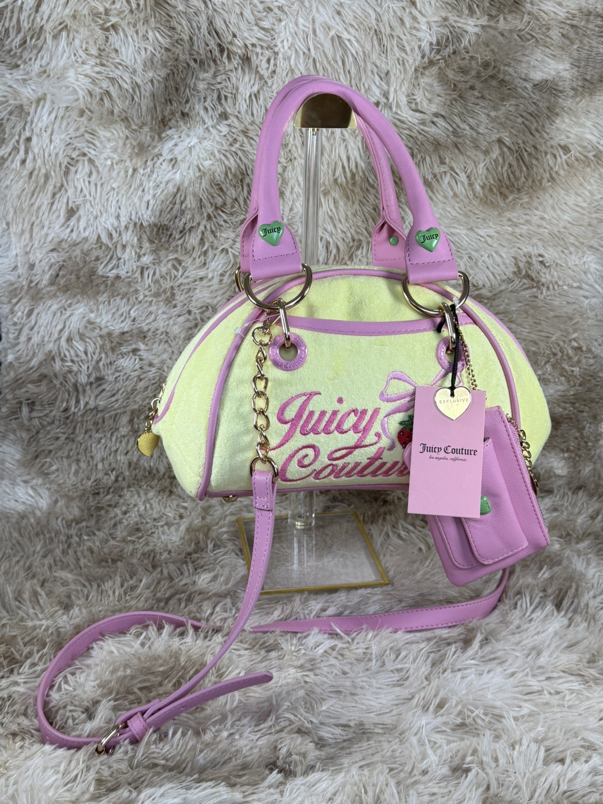 Juicy Couture Retro Strawberry Satchel Bowler Y2K Rare Australia Exclusive.