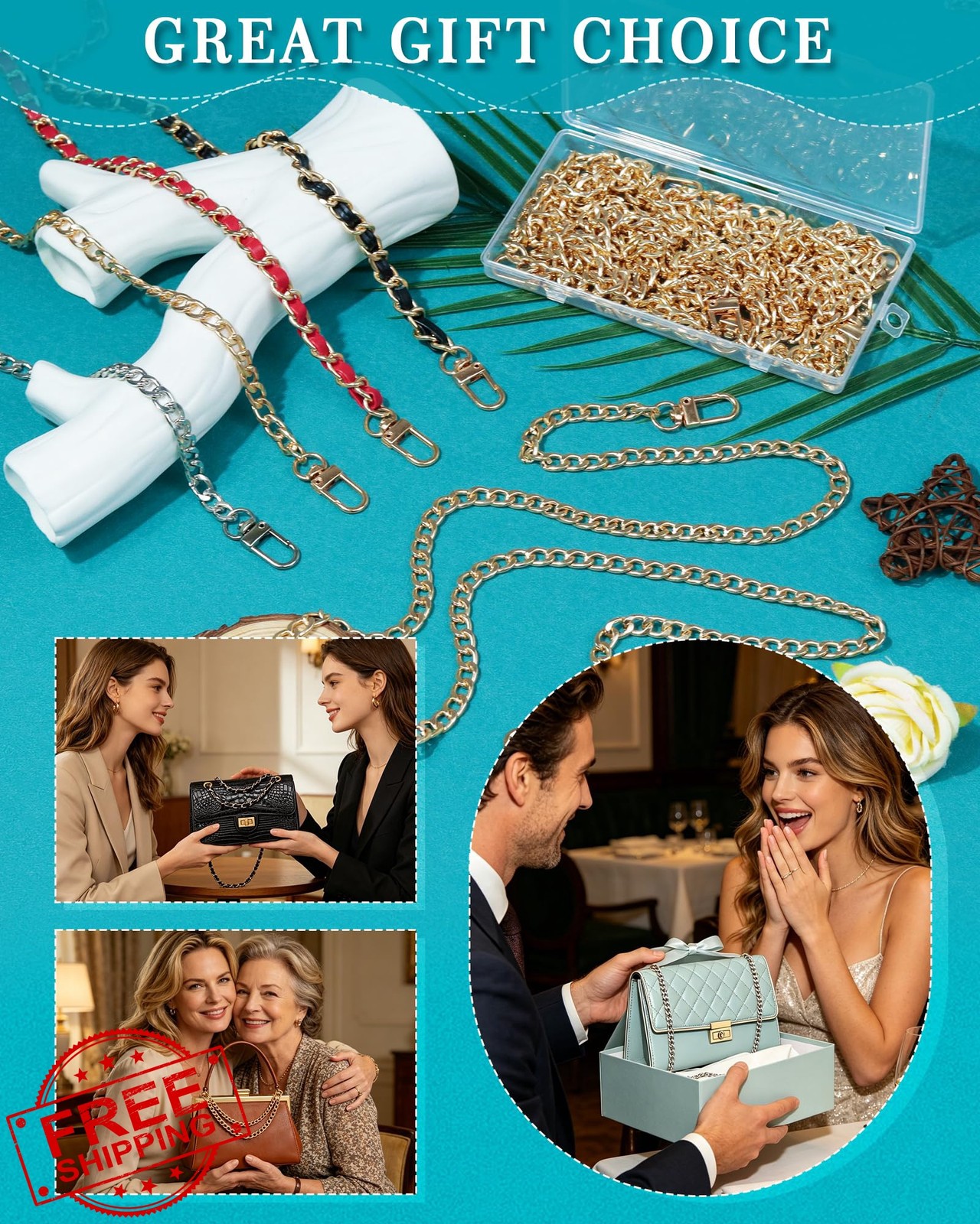 FIVEIZERO Gold Purse Chain 4 Sizes