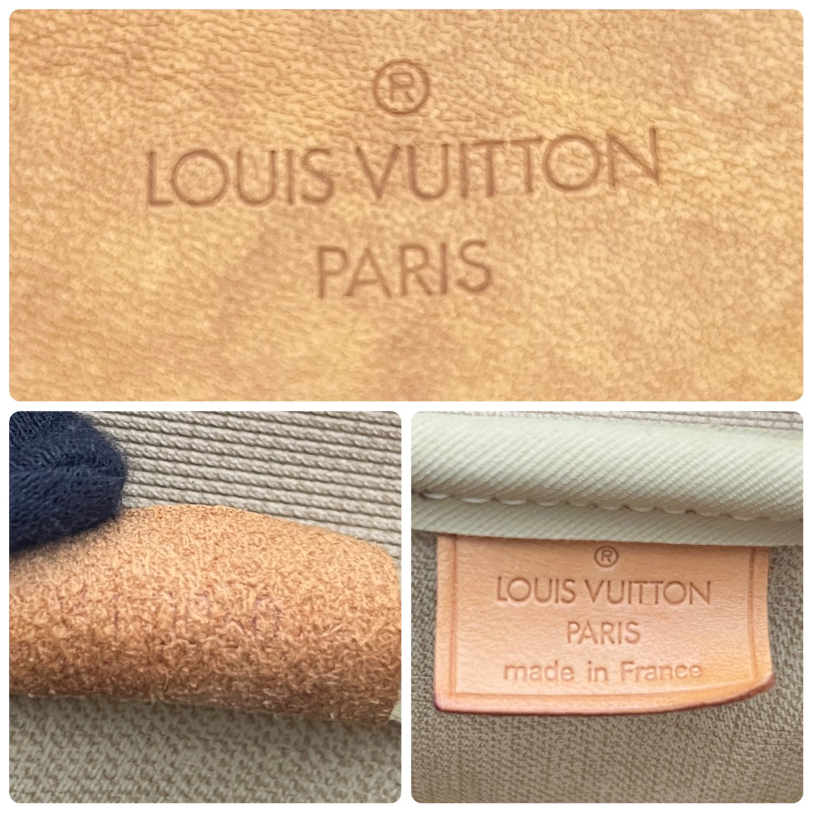Louis Vuitton M47270 Monogram Deauville Brown Bag Used Authentic W/Key,Tag D246