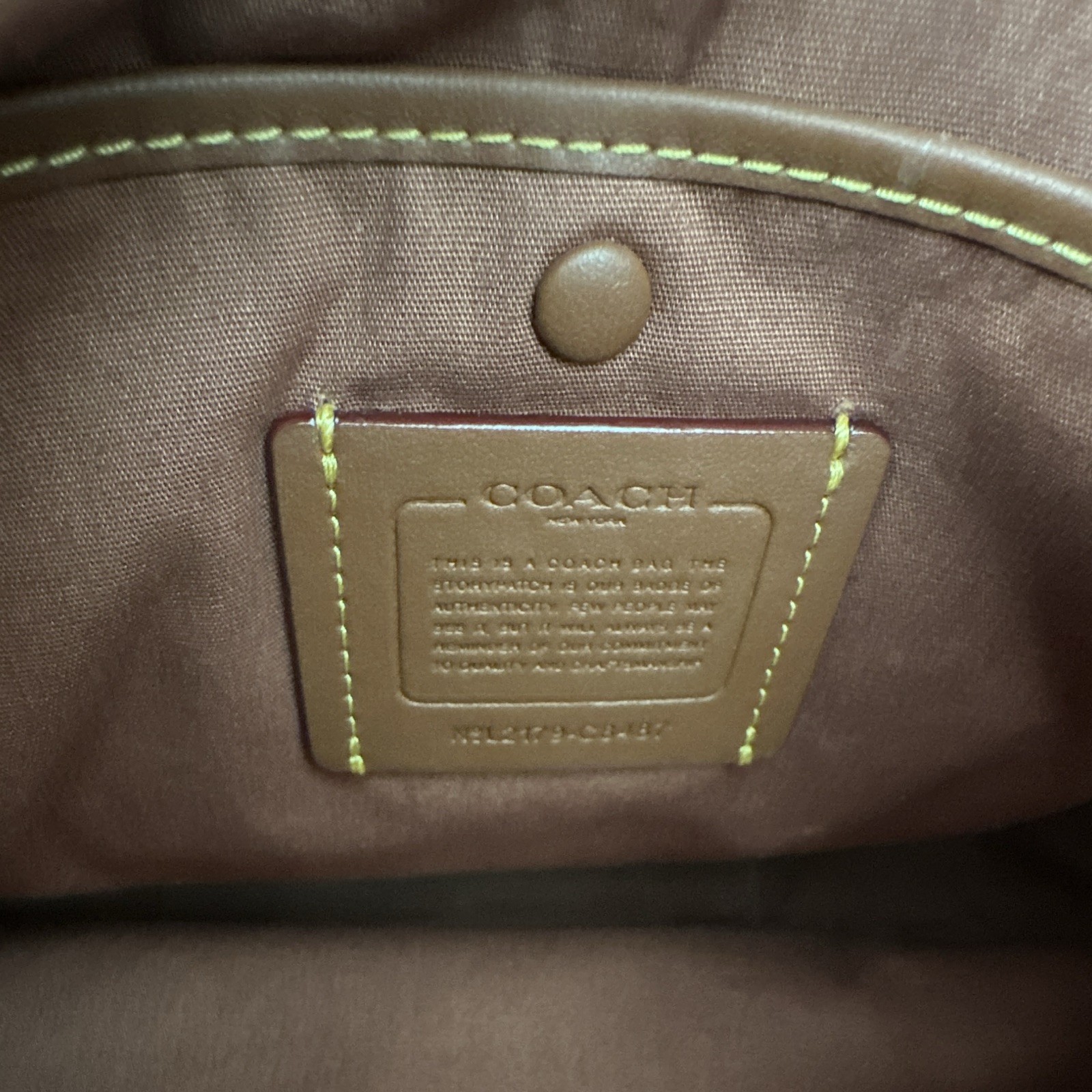 Coach Signature Crossbody Bag Logo Medium Brown Rust C8487 Zip Turn Lock