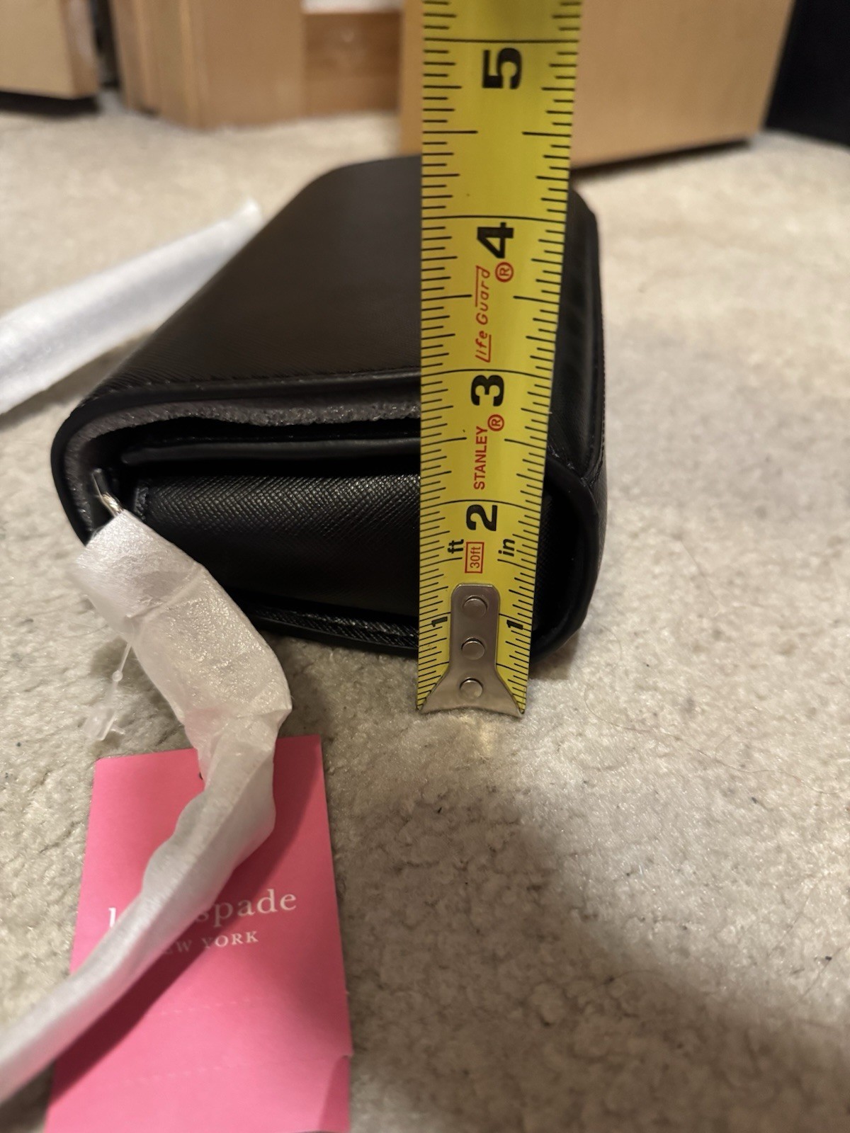 NWT BLACK KATE SPADE SMALL FLAP STACI CROSSBODY MSRP $239 SILVER HARDWARE