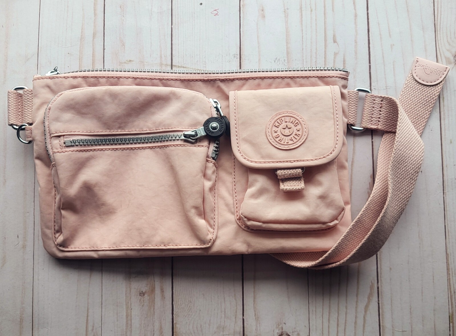 Kipling Defea Warm Rose Tonal Shoulder Bag.